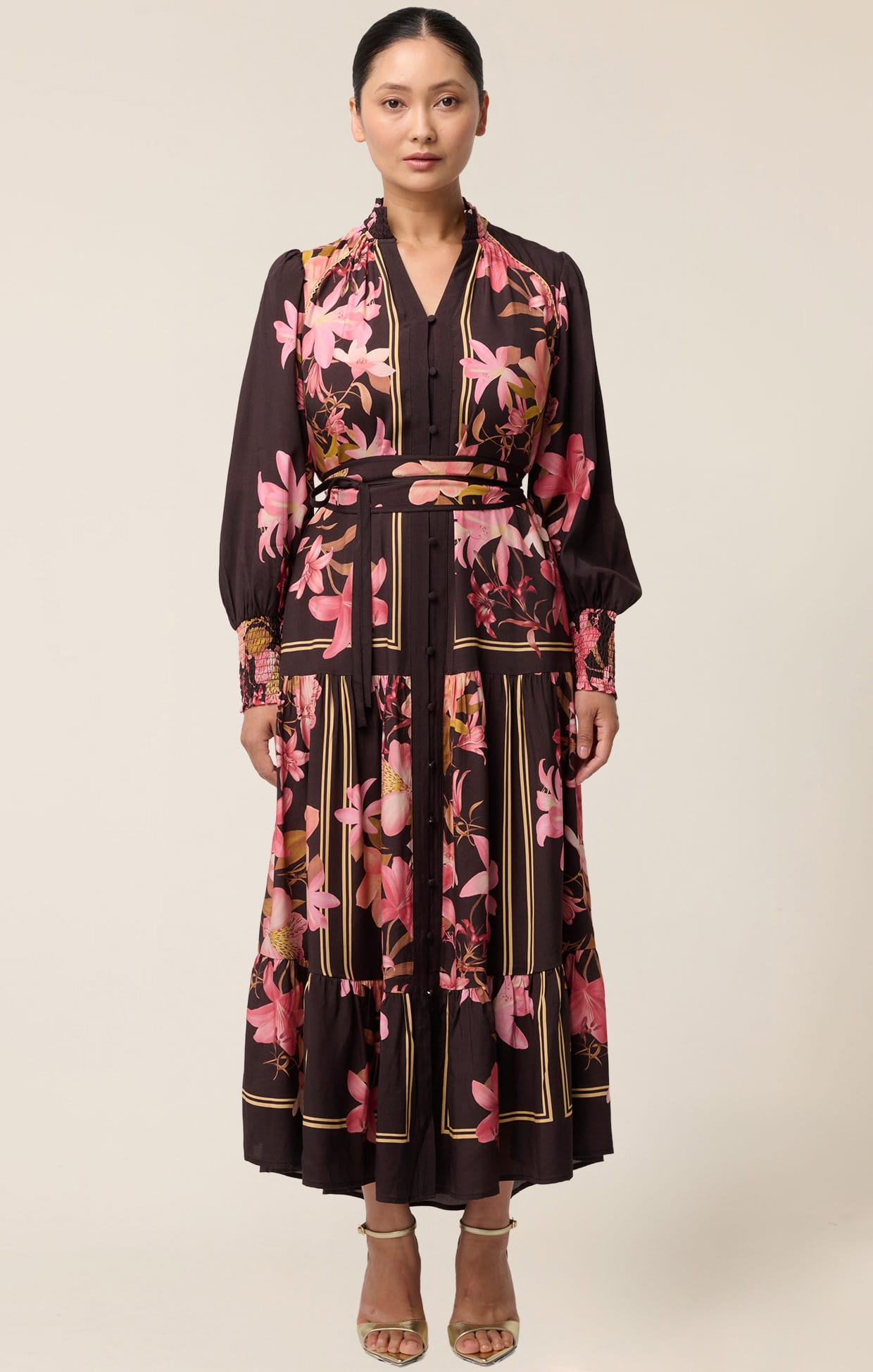 Dresses ADINE MAXI DRESS IN OBSIDIAN BLOOM