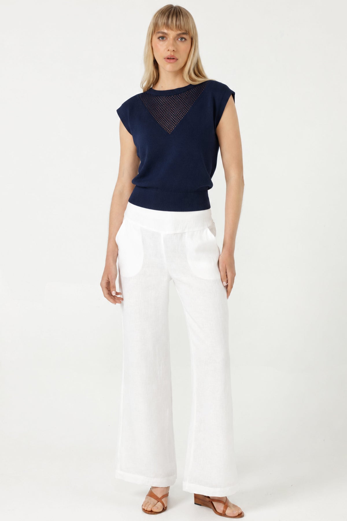 Knitwear CHLOE KNIT TOP IN NAVY