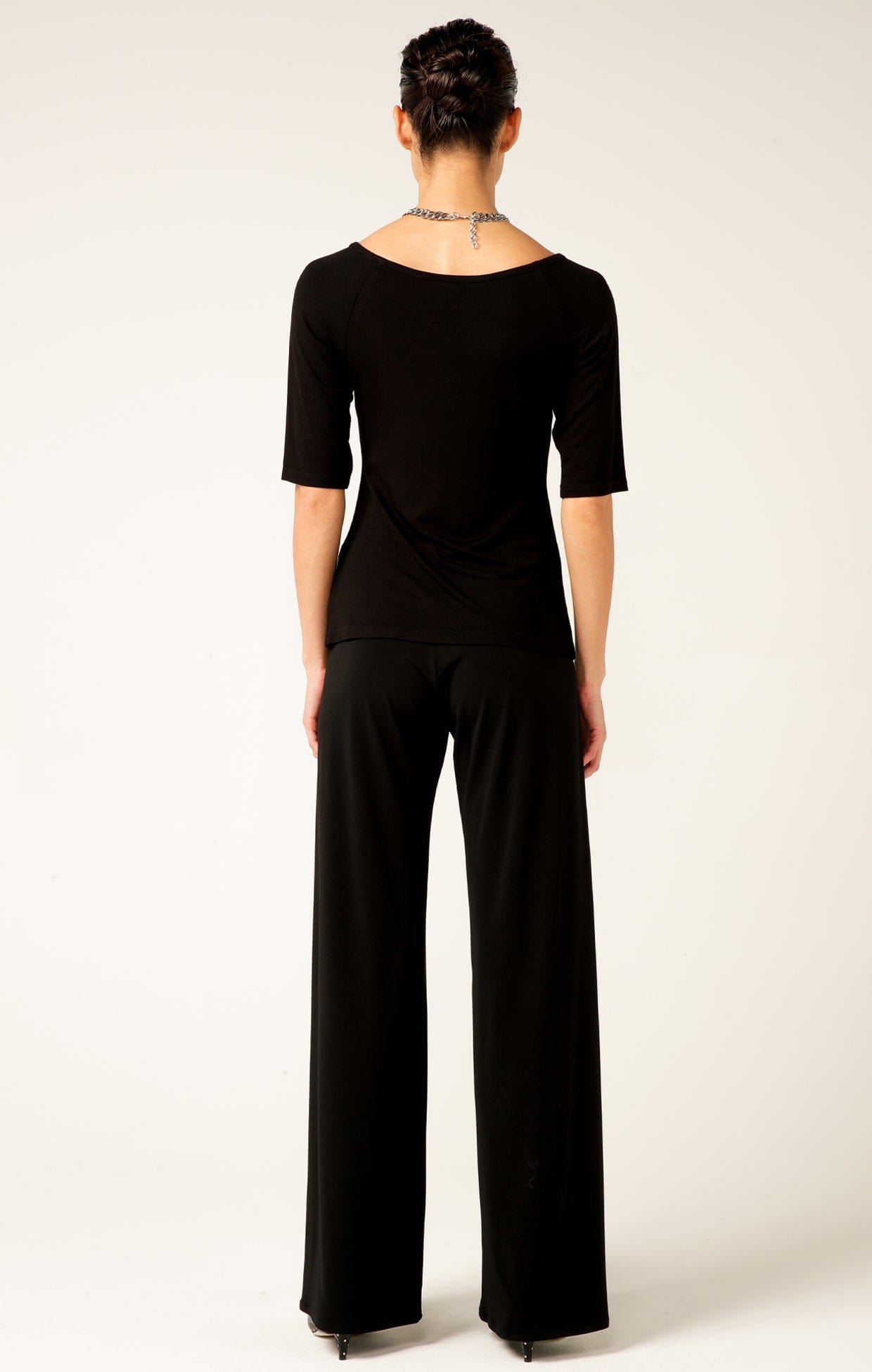 Tops Multi Occasion 3/4 SLEEVE TOP IN BLACK