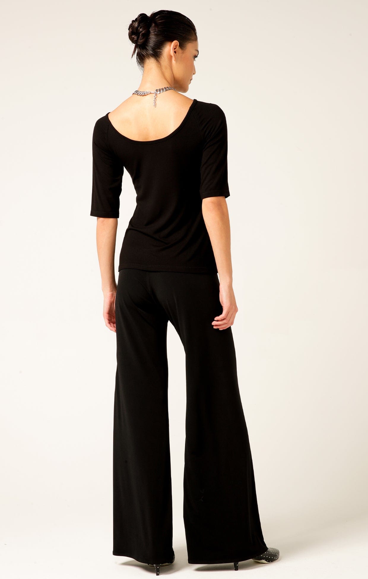 Tops Multi Occasion 3/4 SLEEVE TOP IN BLACK