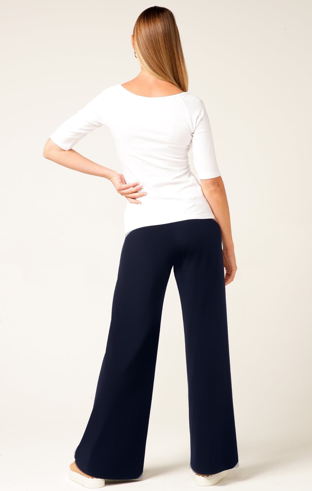 Tops Multi Occasion 3/4 SLEEVE TOP IN WHITE