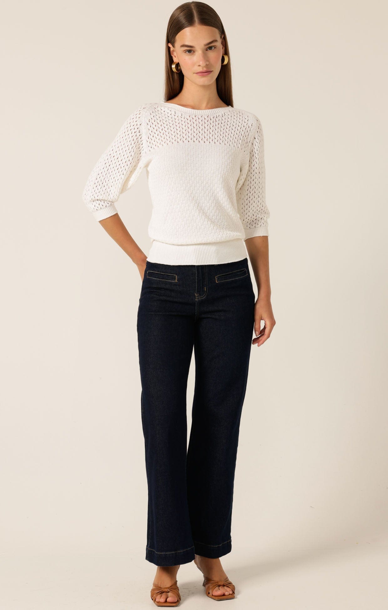 Pants Multi Occasion FREYA WIDE LEG JEAN IN INDIGO