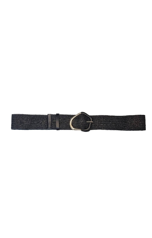 Belts OS / BLACK MIRA STRETCH BELT IN BLACK