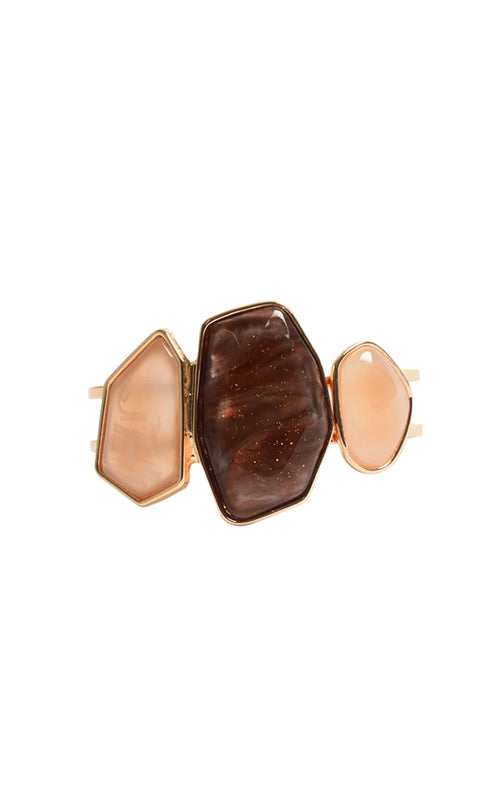 Bracelets OS / NATURAL AMARIS HINGE BANGLE IN NATURAL