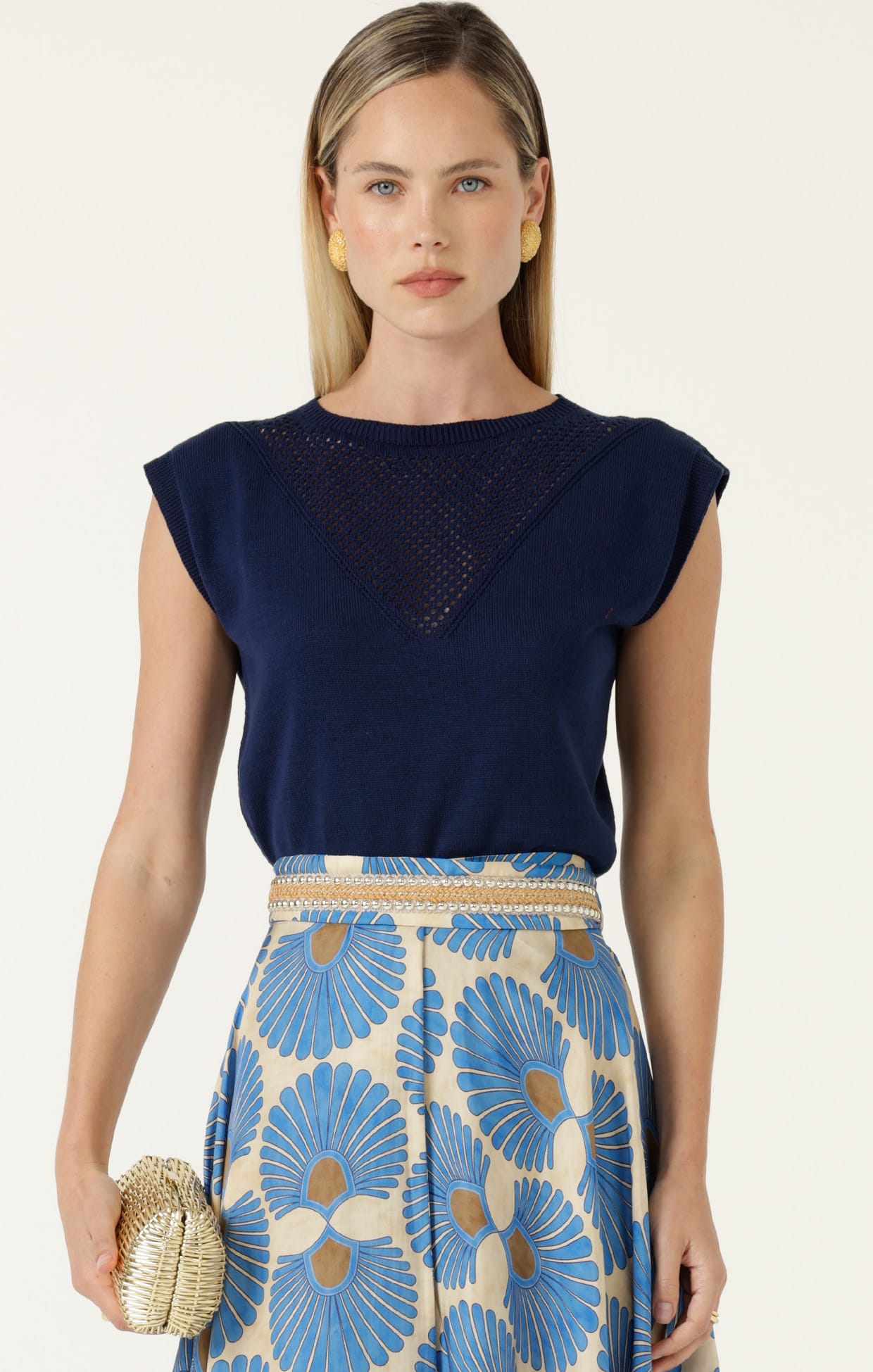 Knitwear CHLOE KNIT TOP IN NAVY