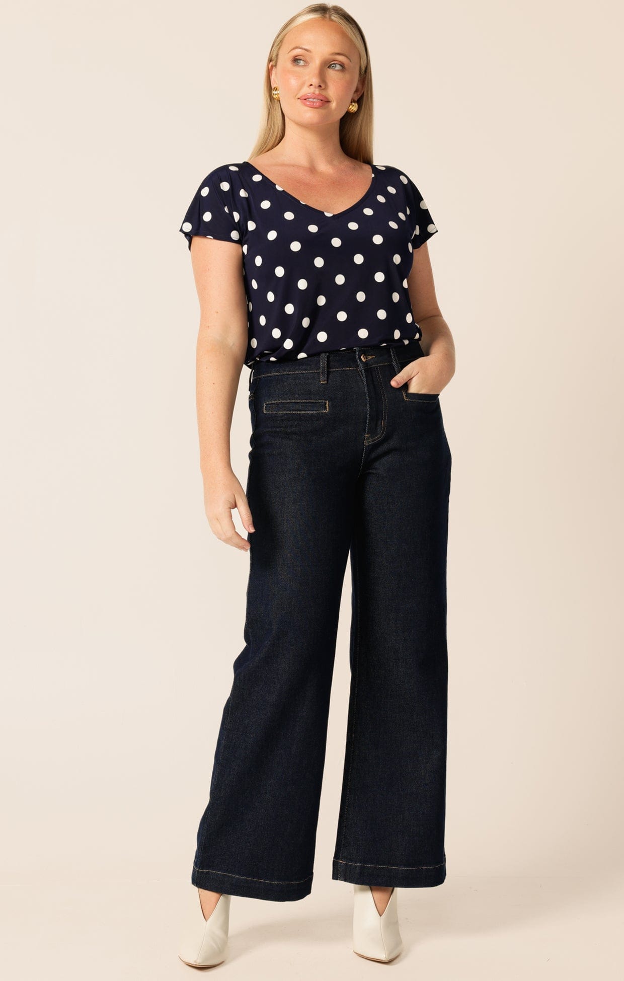 Pants Multi Occasion FREYA WIDE LEG JEAN IN INDIGO