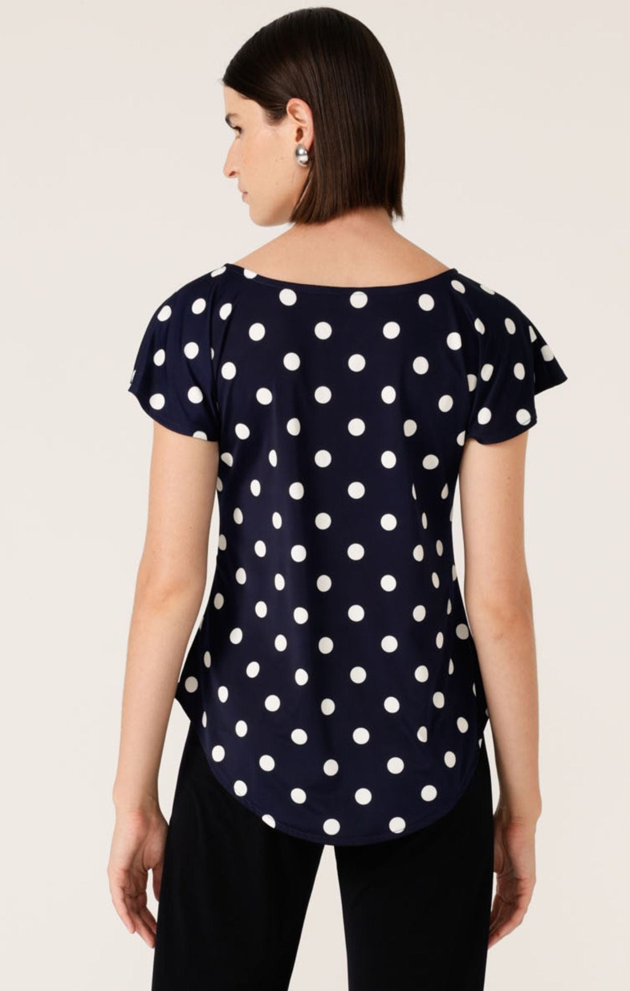 Tops Multi Occasion ANALIA TOP IN NAVY WHITE SPOT