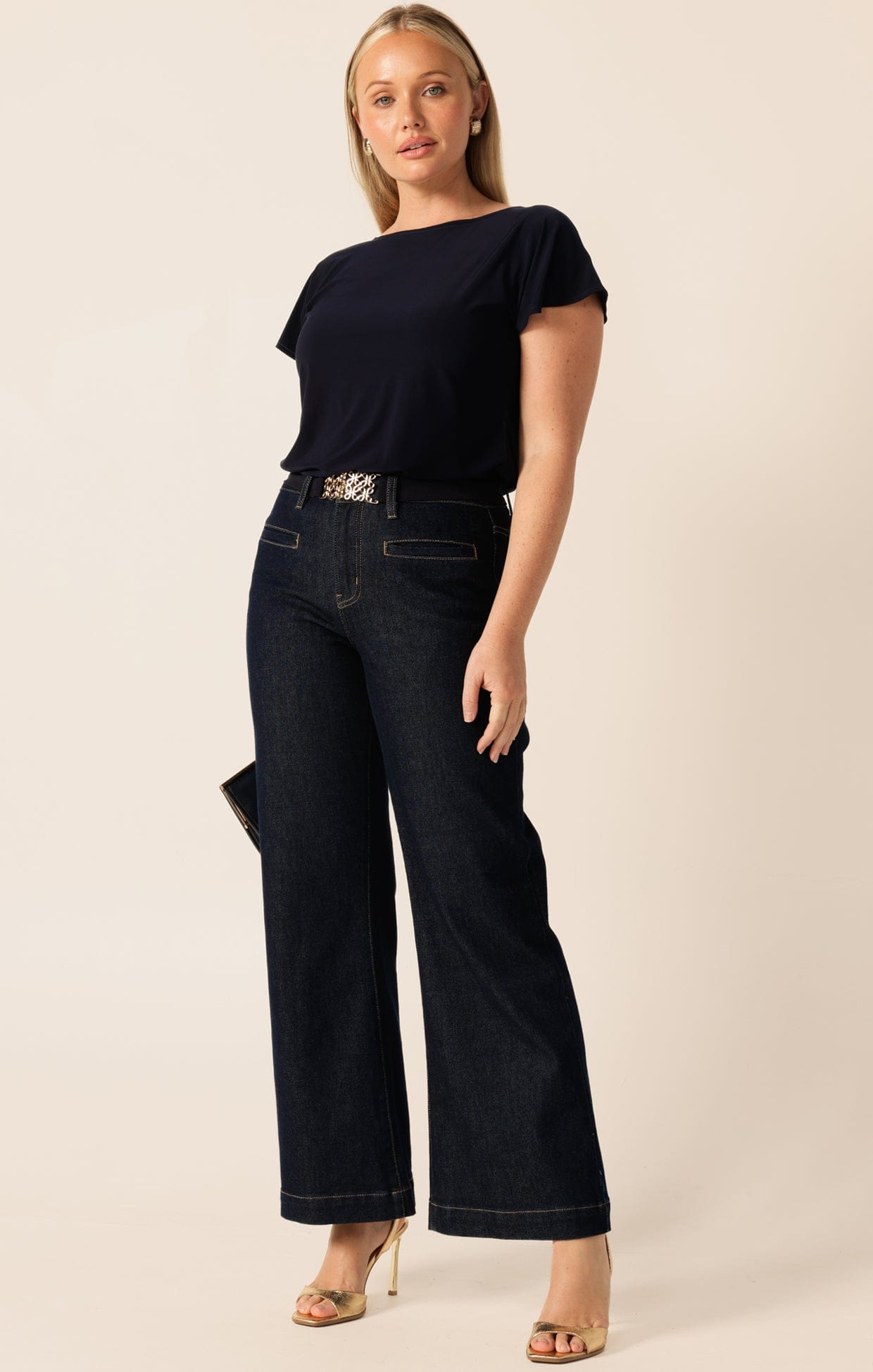 Pants Multi Occasion FREYA WIDE LEG JEAN IN INDIGO
