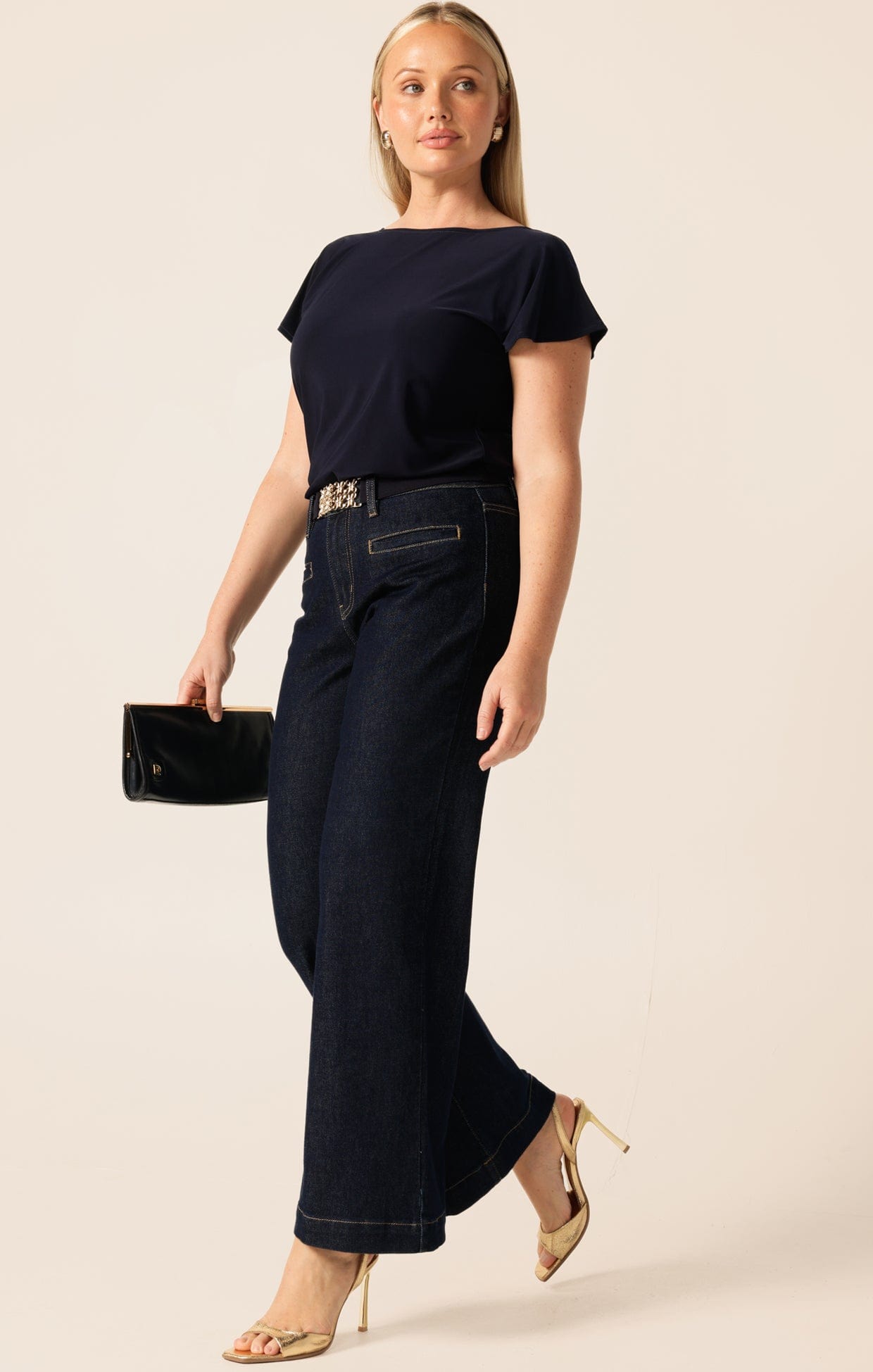 Pants Multi Occasion FREYA WIDE LEG JEAN IN INDIGO