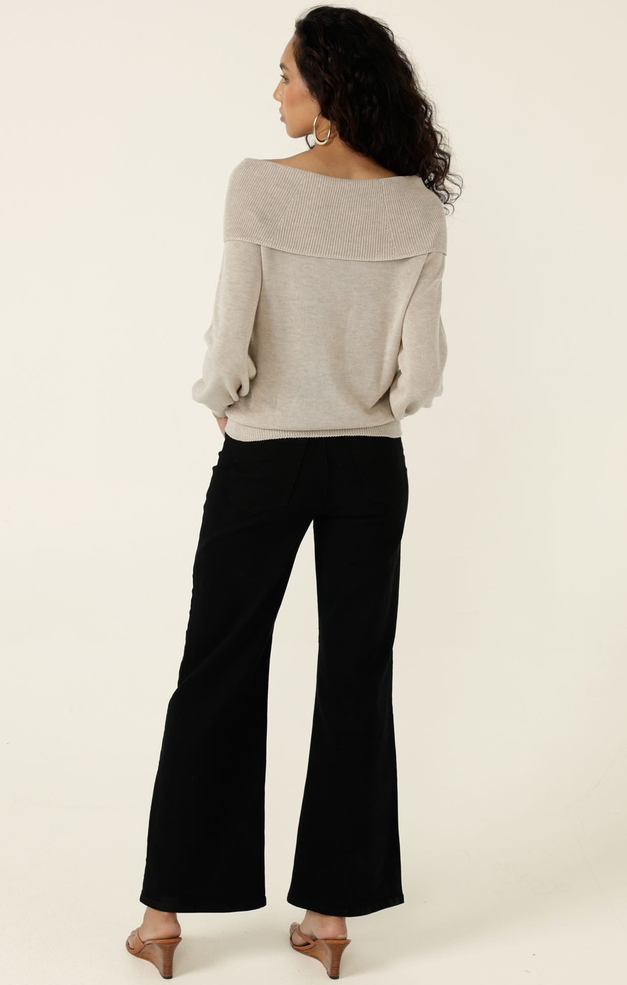 Knitwear ANDRENA KNIT TOP IN OATMEAL