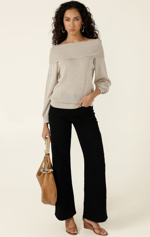 Pants Multi Occasion HARPER WIDE LEG JEAN IN BLACK