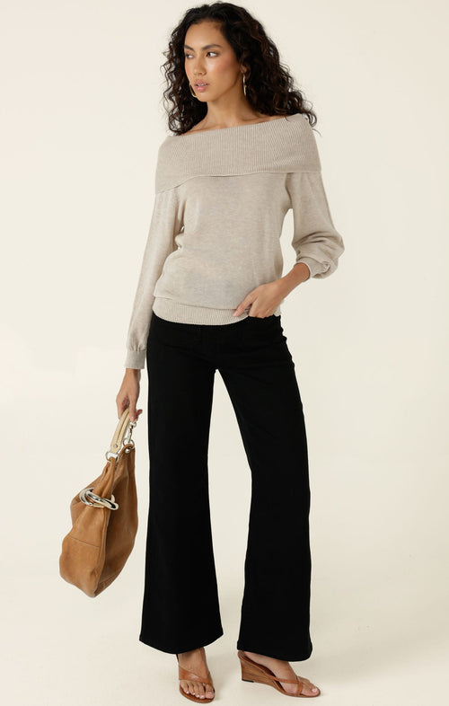 Pants Multi Occasion HARPER WIDE LEG JEAN IN BLACK