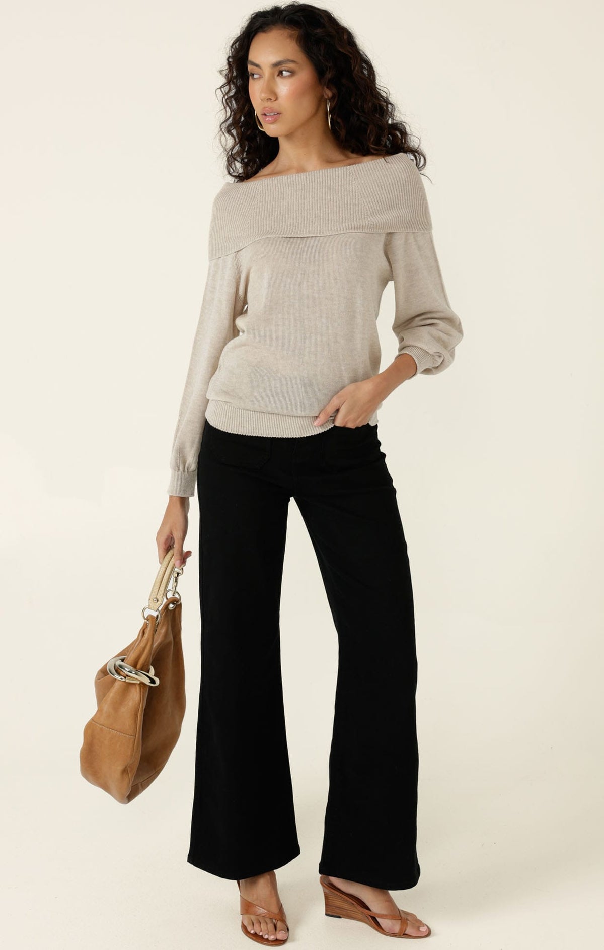 Pants Multi Occasion HARPER WIDE LEG JEAN IN BLACK