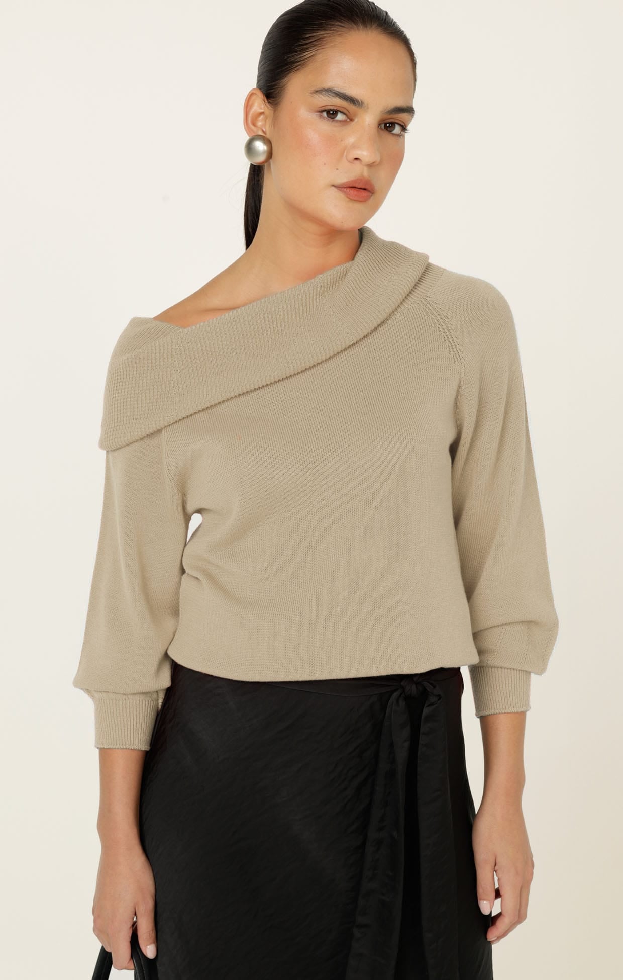 Knitwear ANDRENA KNIT TOP IN OATMEAL