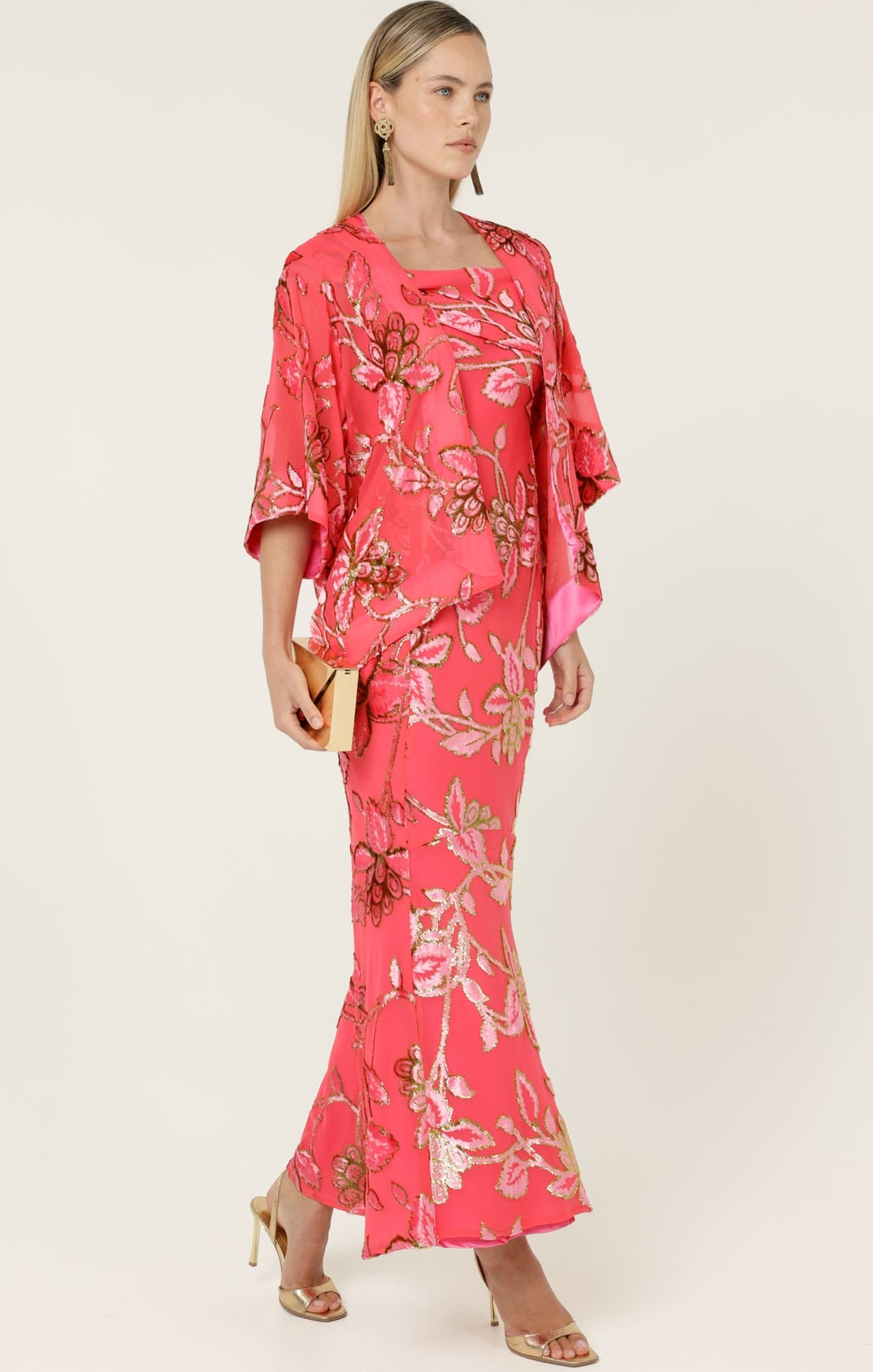 Jackets BLOSSOM KIMONO IN WATERMELON GOLD