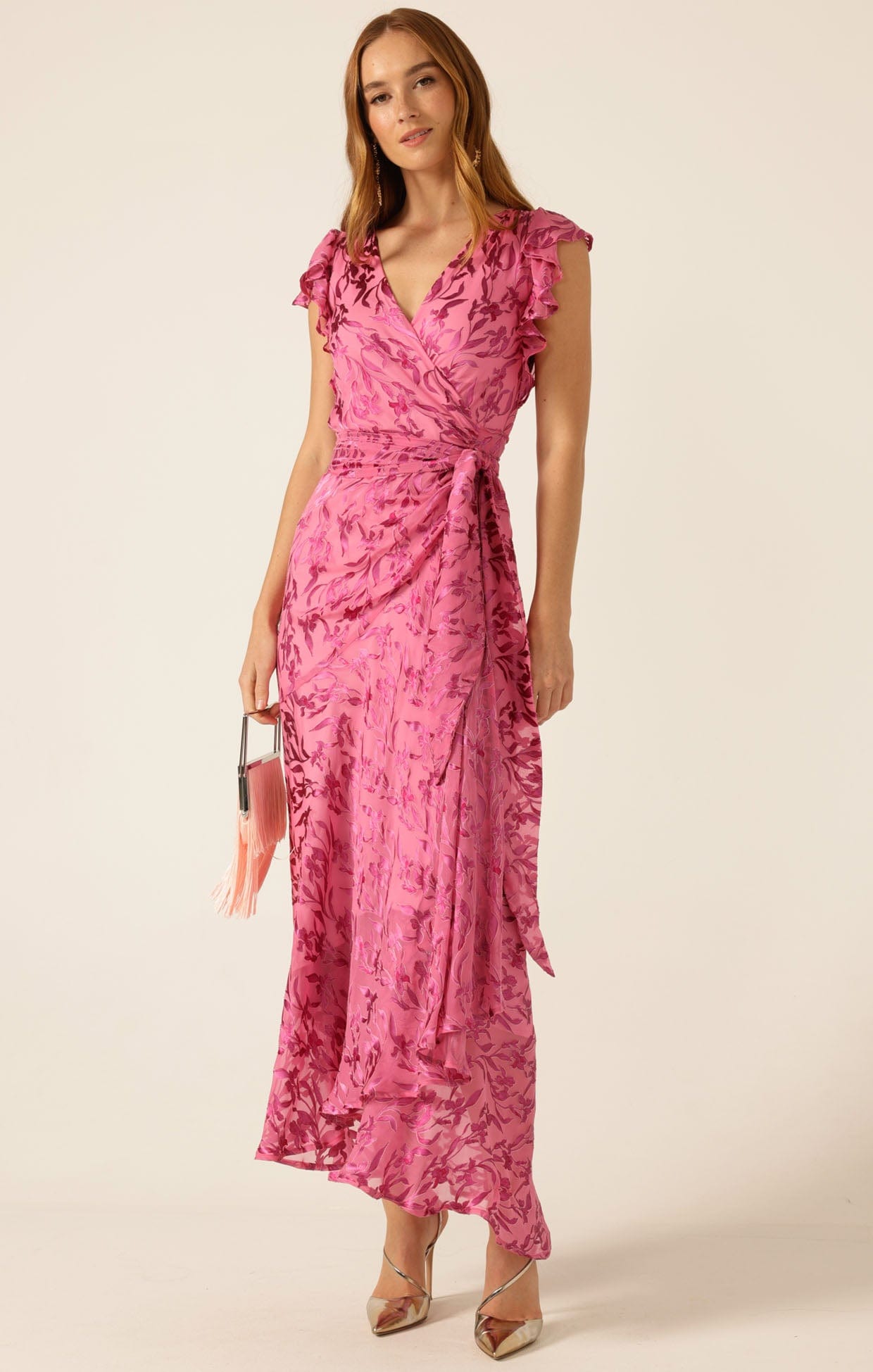 Dresses Events BELLA ROSE MAXI WRAP DRESS