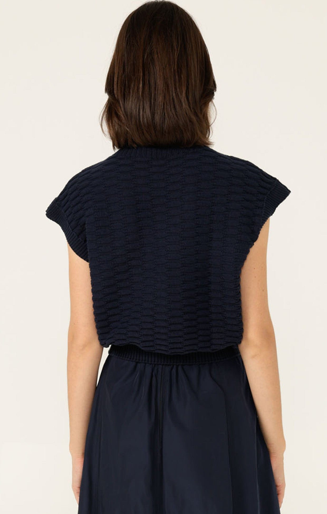 Knitwear BUBBLE KNIT TOP IN NAVY