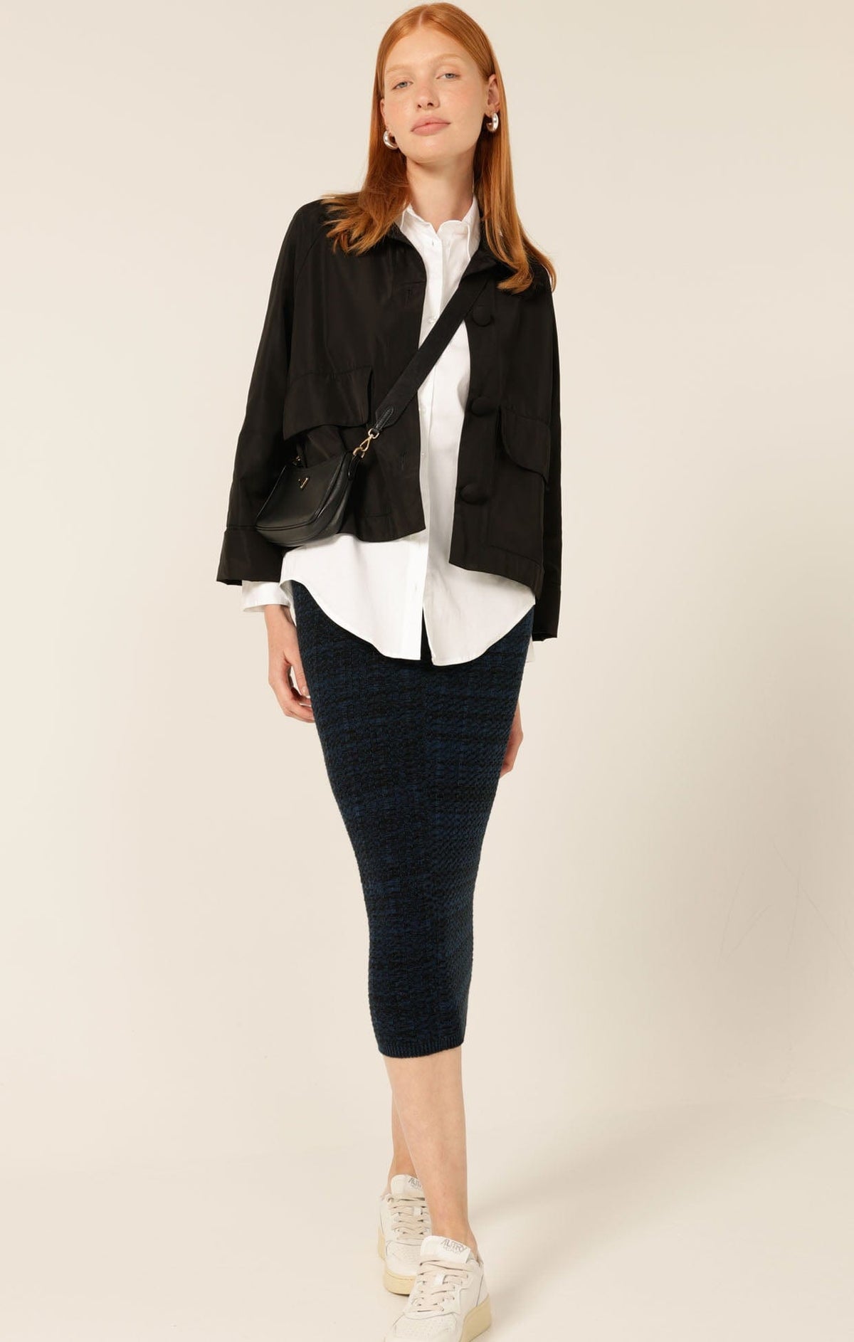Jackets Multi Occasion BUTTON UP CROP JACKET