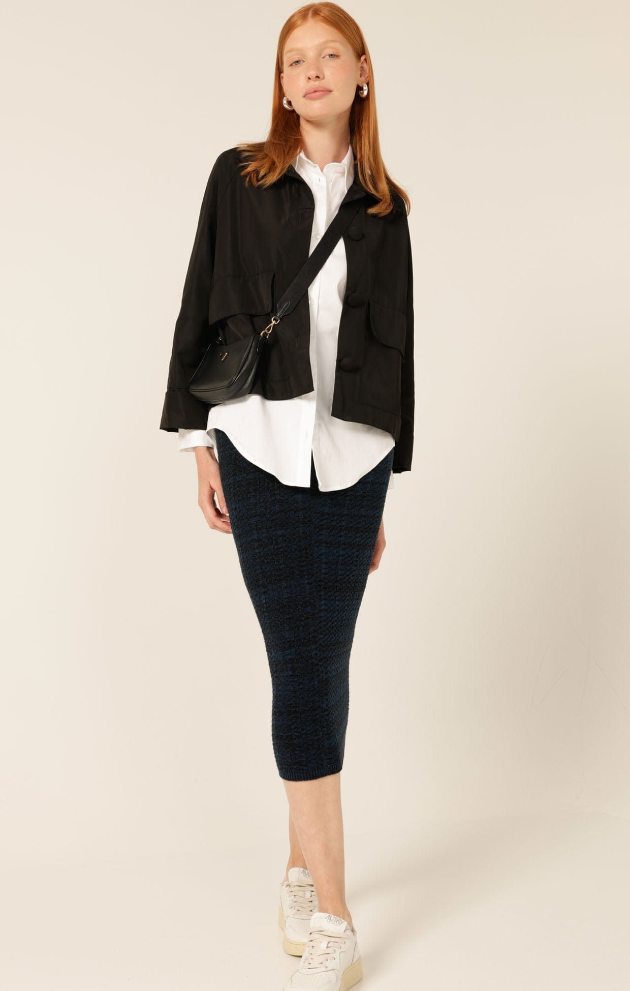 Jackets Multi Occasion BUTTON UP CROP JACKET