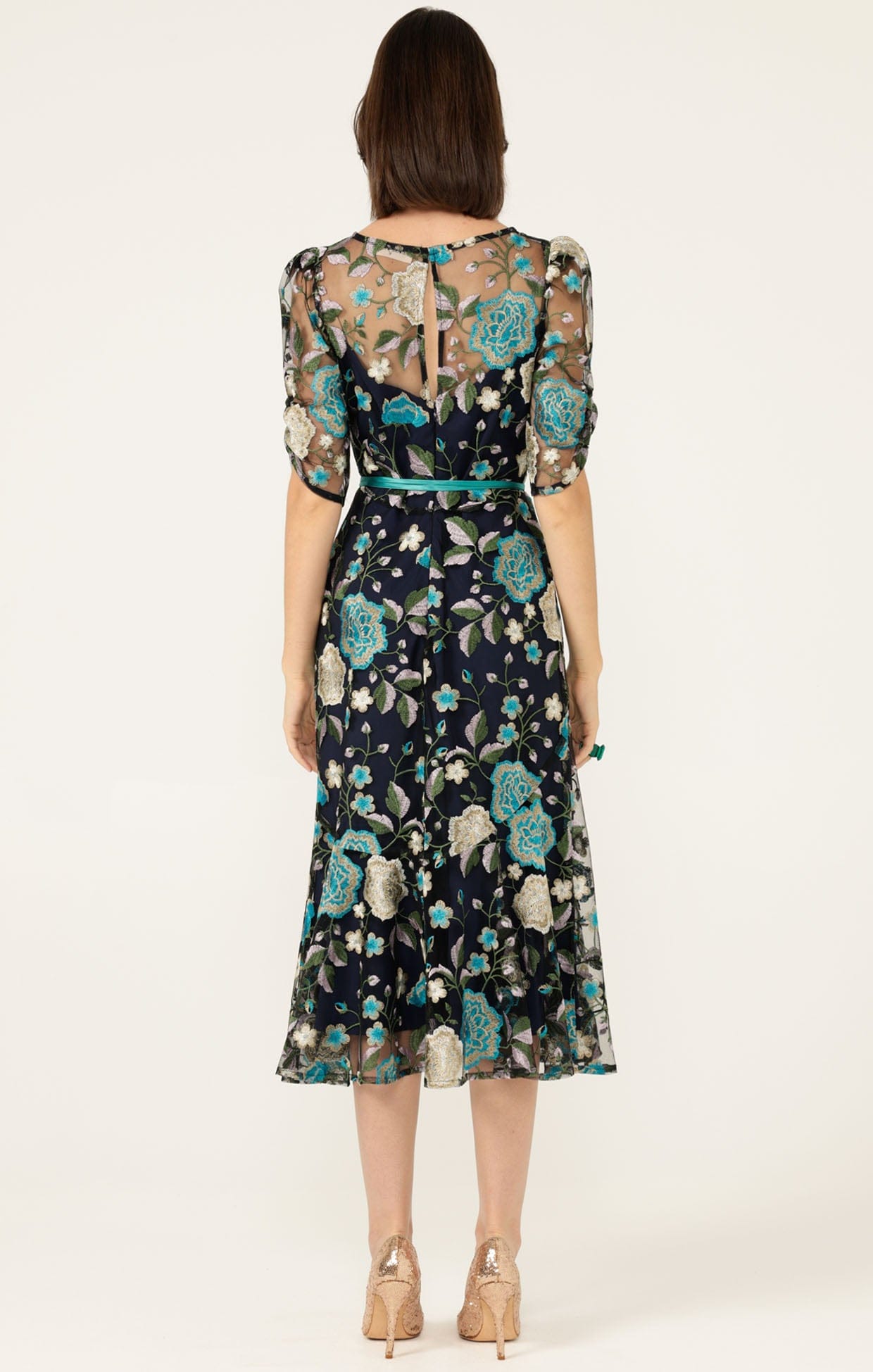 Dresses Events CARDELINA DRESS IN NAVY AQUA