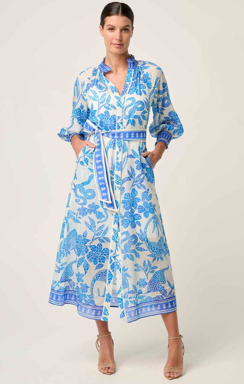 Dresses Multi Occasion CARMEN MAXI DRESS IN AZURE MOSAIC