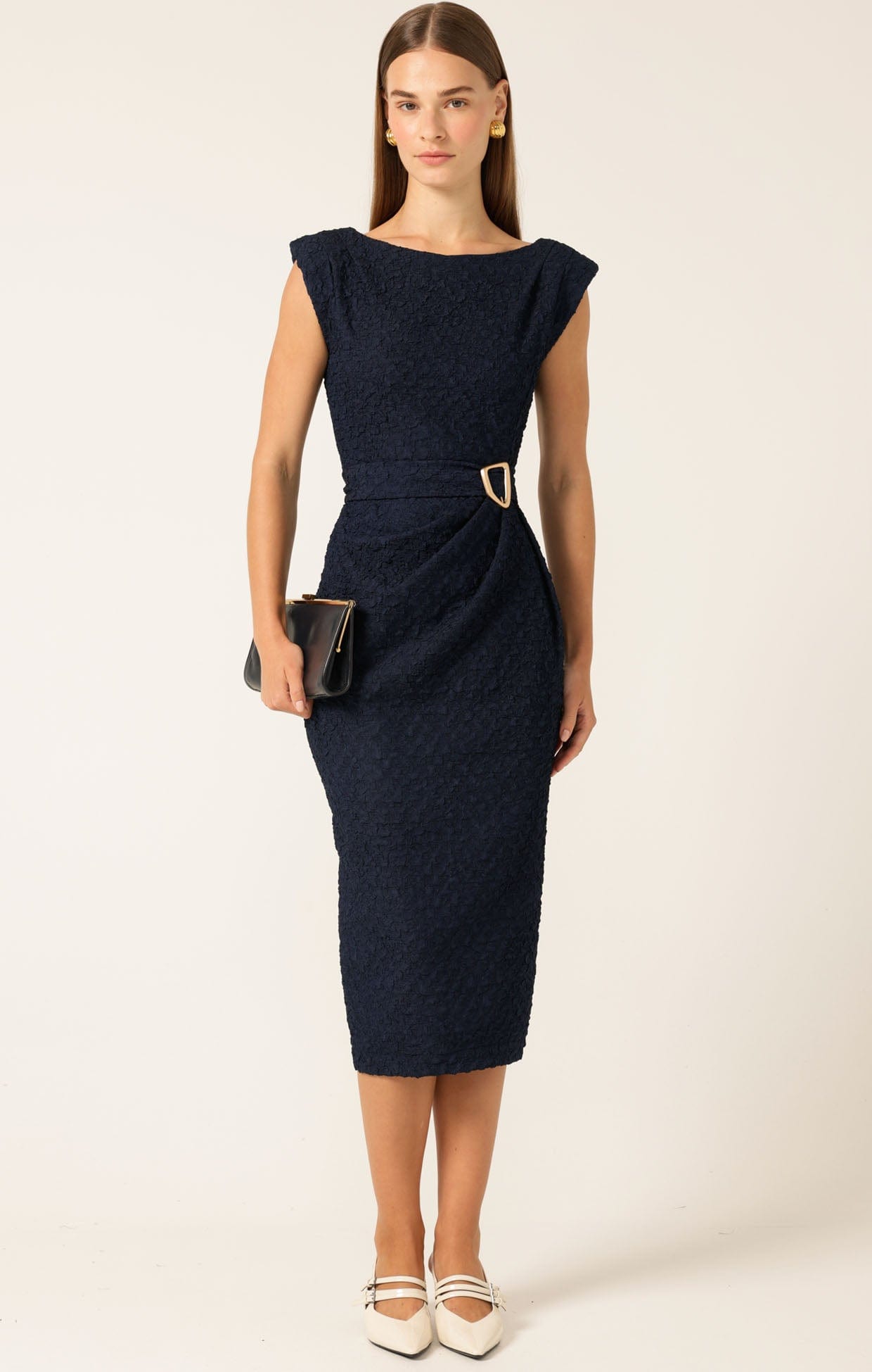 Dresses Events CELESTIAL DRESS IN NAVY