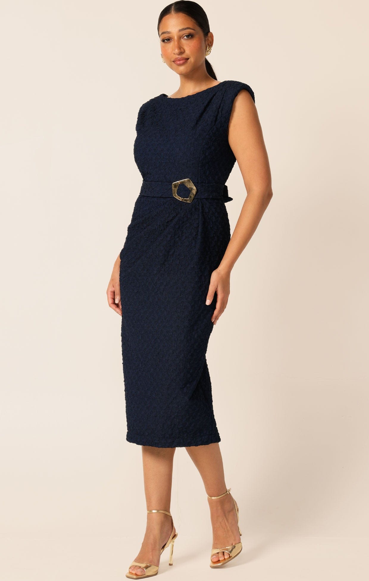Dresses Events CELESTIAL DRESS IN NAVY