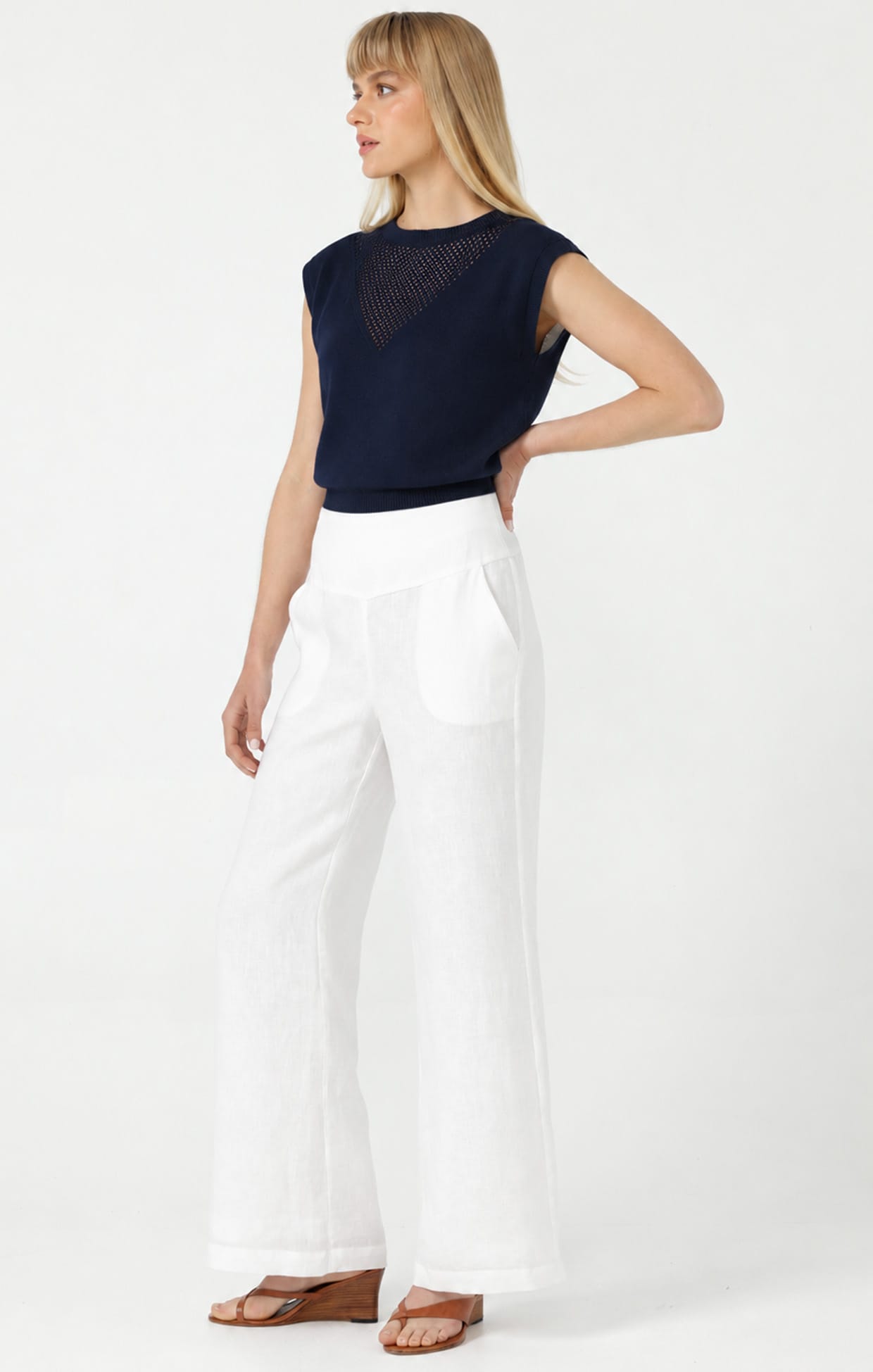 Knitwear CHLOE KNIT TOP IN NAVY