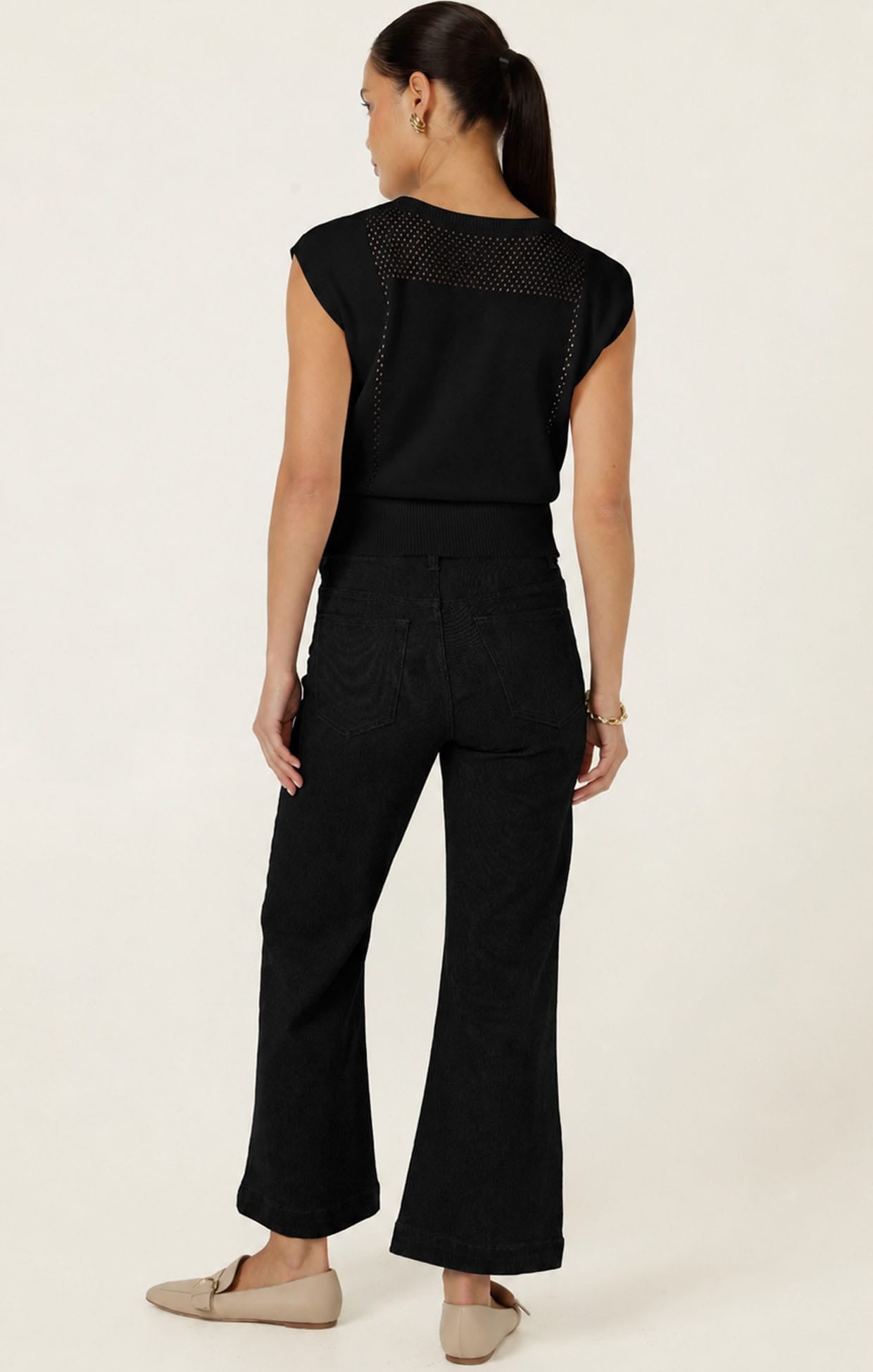 Knitwear CHLOE KNIT TOP IN BLACK