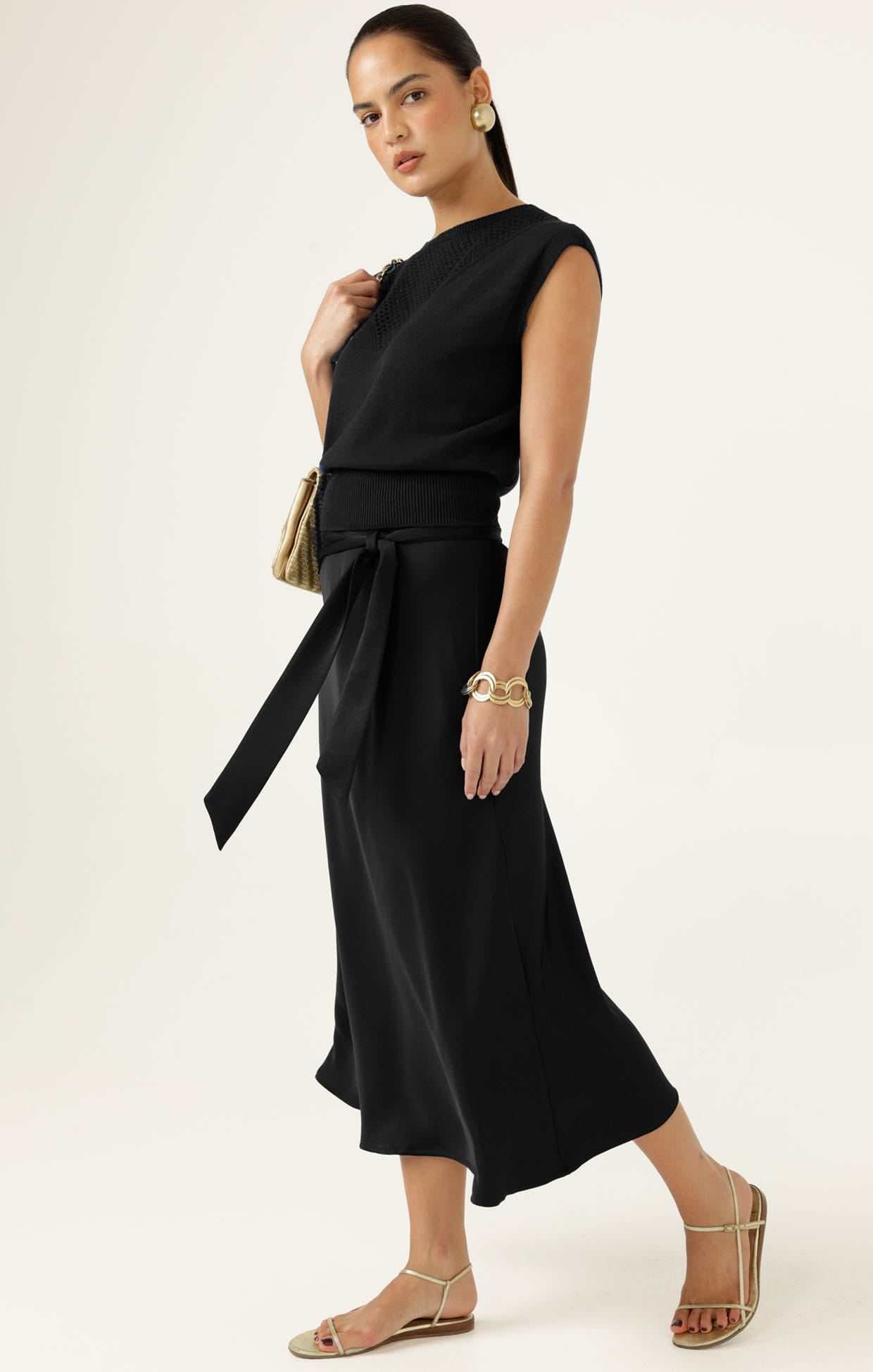 Knitwear CHLOE KNIT TOP IN BLACK
