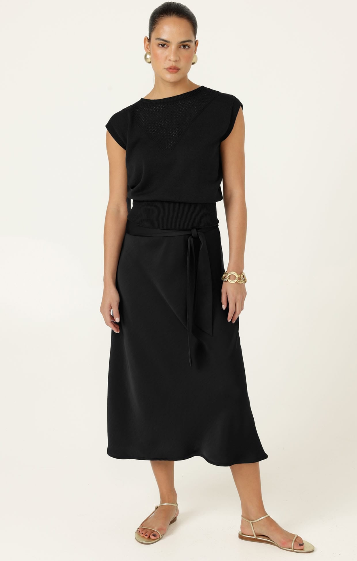 Knitwear CHLOE KNIT TOP IN BLACK