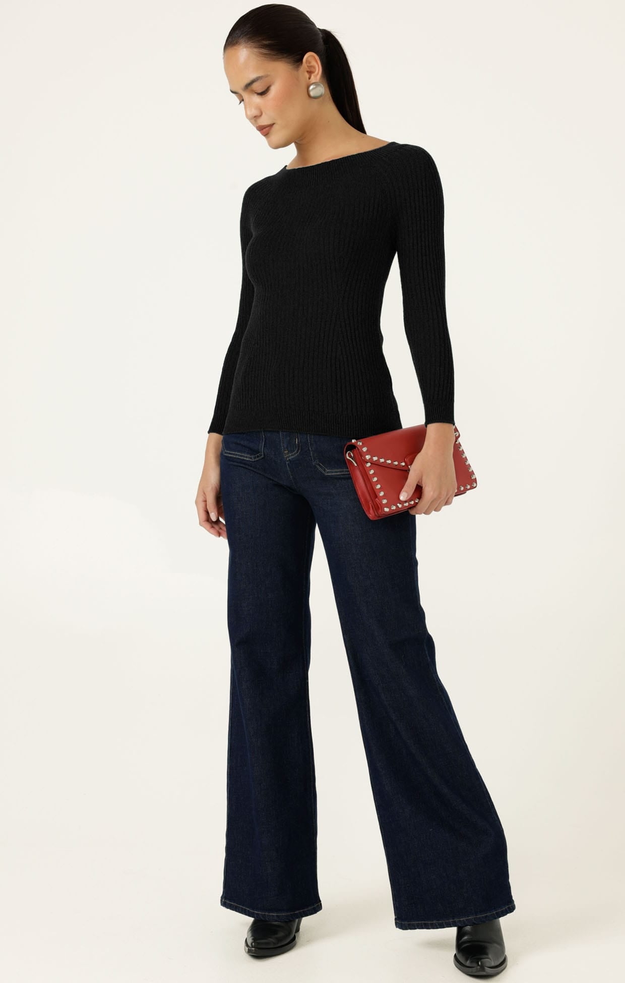 Knitwear CLAIRE KNIT IN BLACK