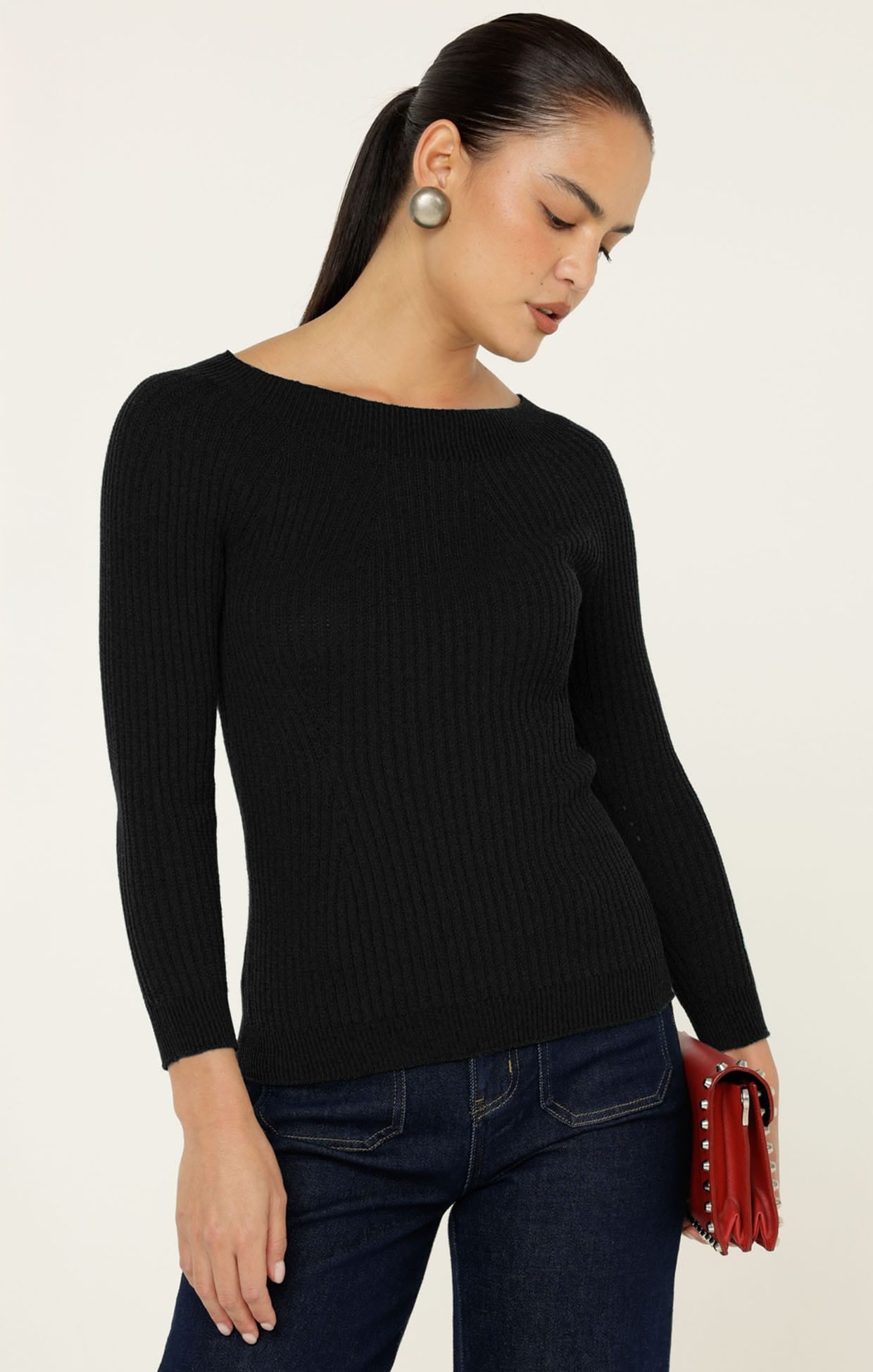 Knitwear CLAIRE KNIT IN BLACK
