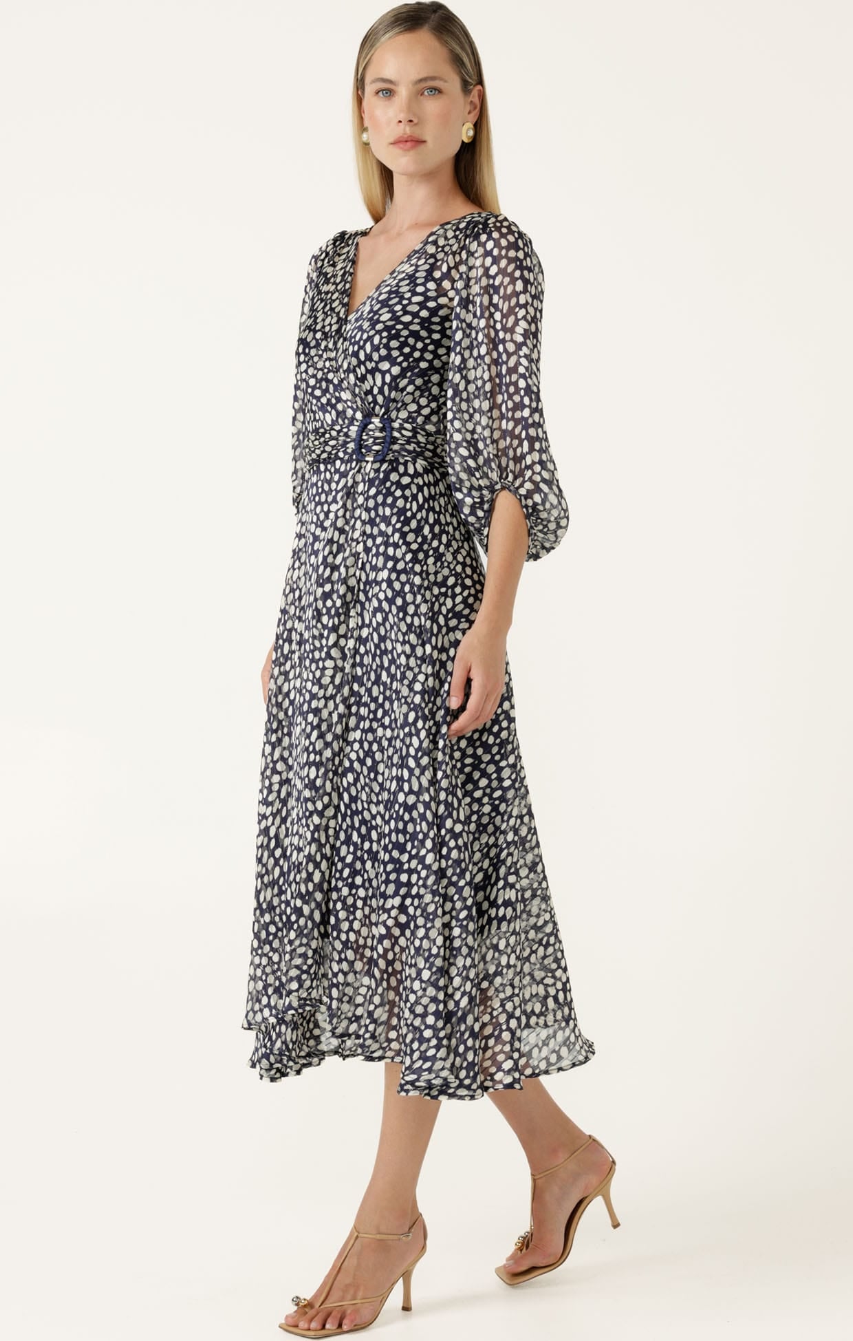 Dresses Multi Occasion CLOUDLAND WRAP DRESS IN NAVY