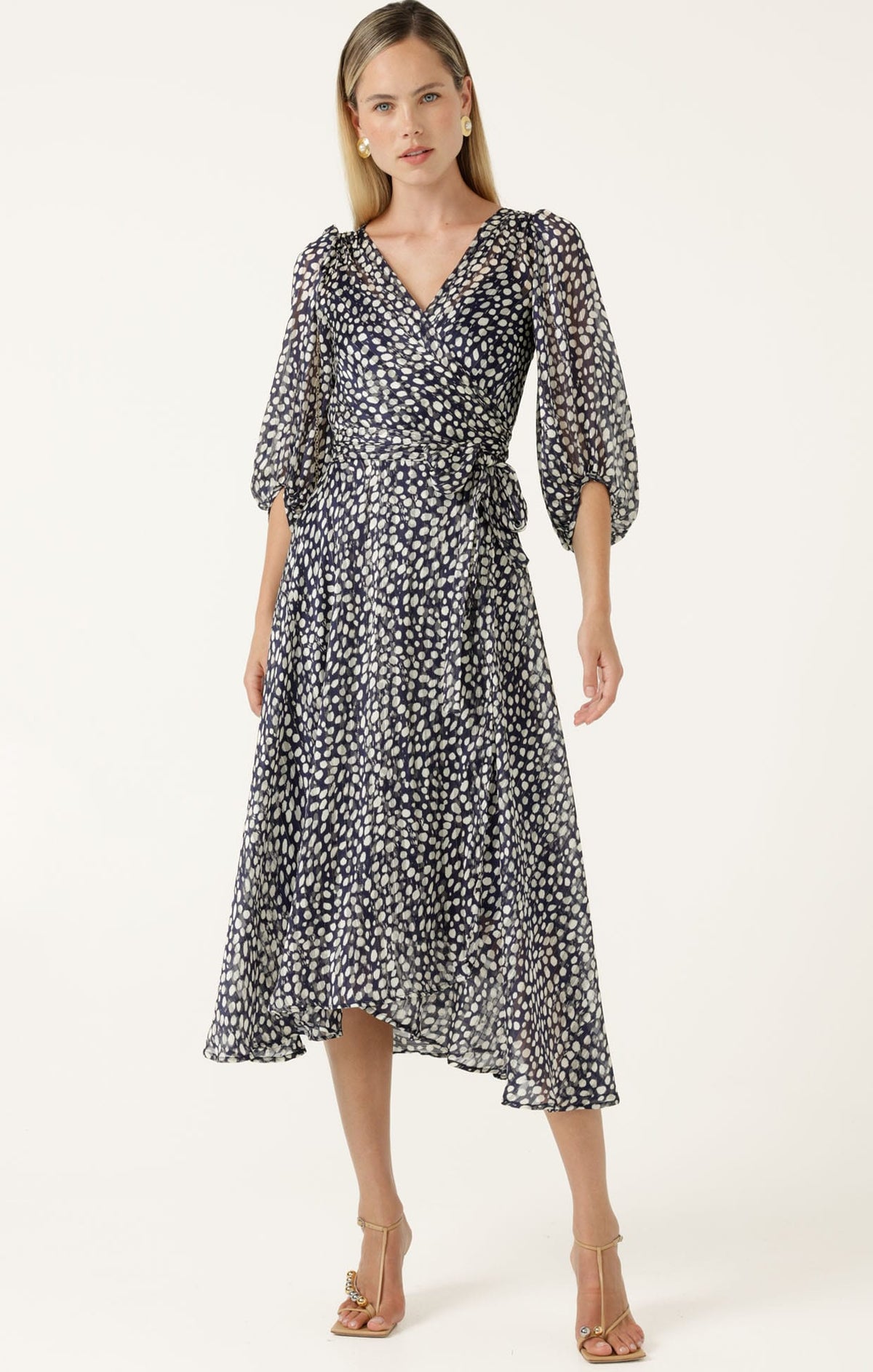 Dresses Multi Occasion CLOUDLAND WRAP DRESS IN NAVY