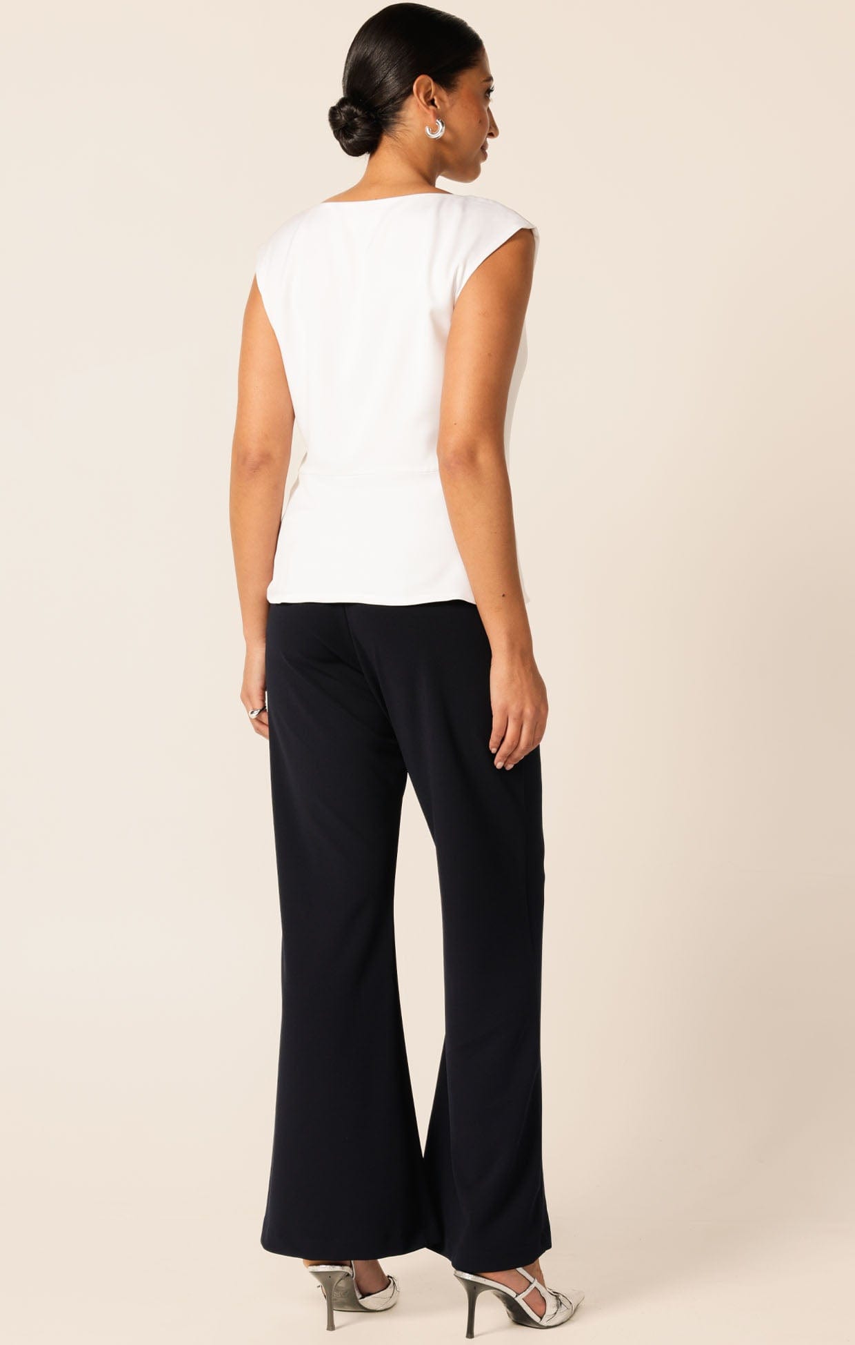 Tops COWL BIAS TOP IN IVORY