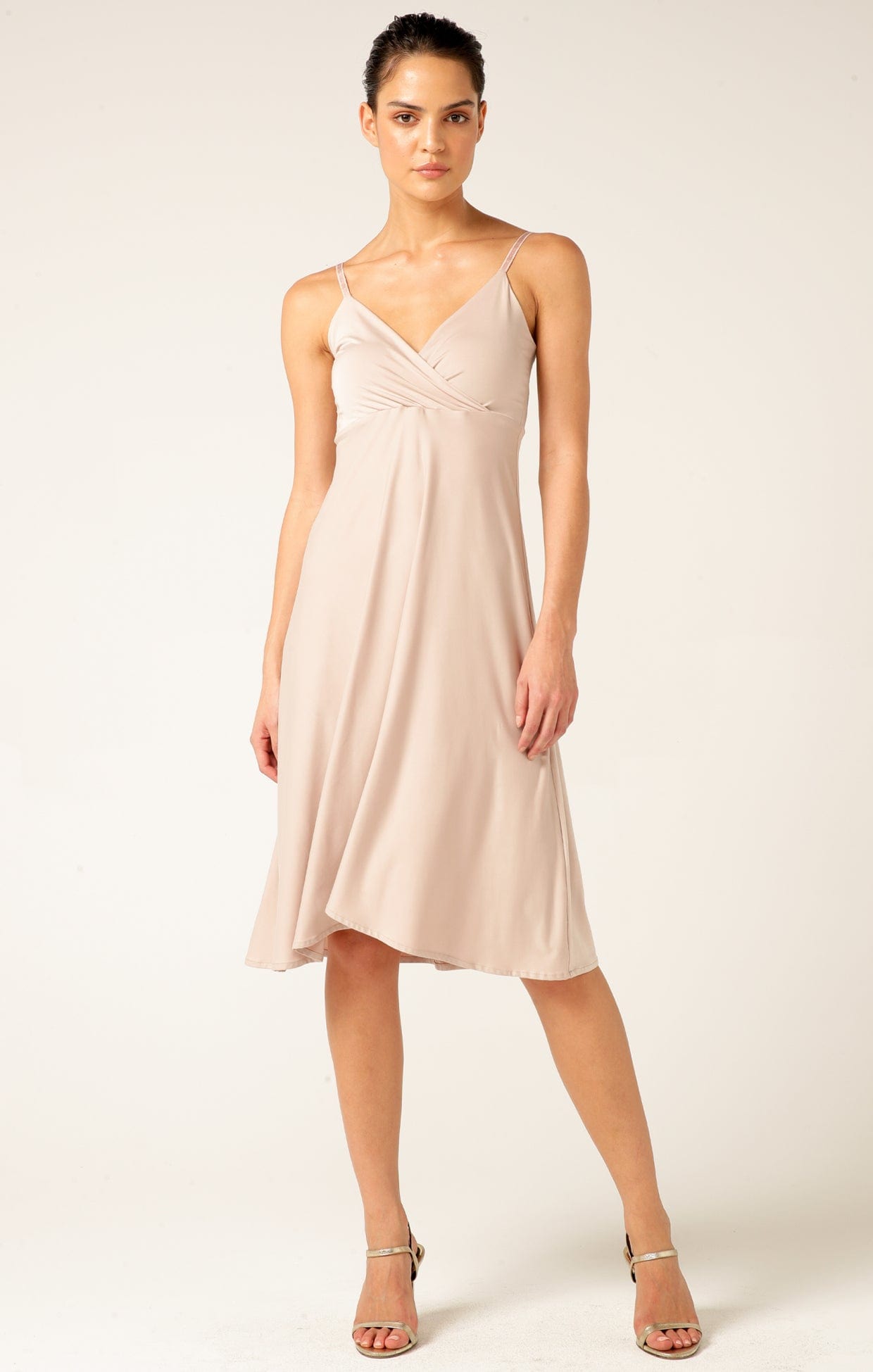 Cross Over Slip Dress in Nude - SACHA DRAKE Cross Over Slip Dress in Nude - SACHA DRAKE