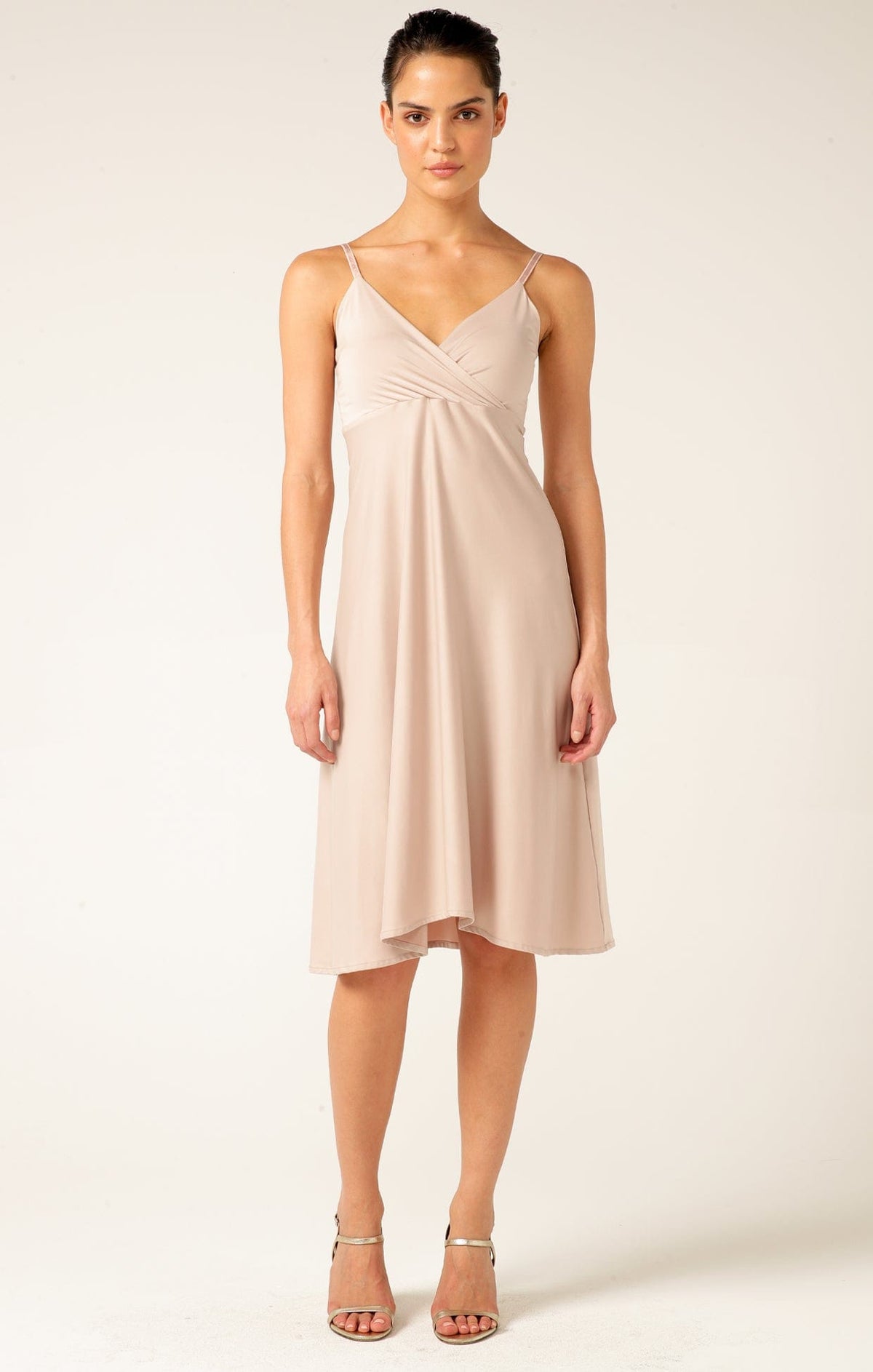 Dresses Multi Occasion CROSS OVER SLIP DRESS IN NUDE