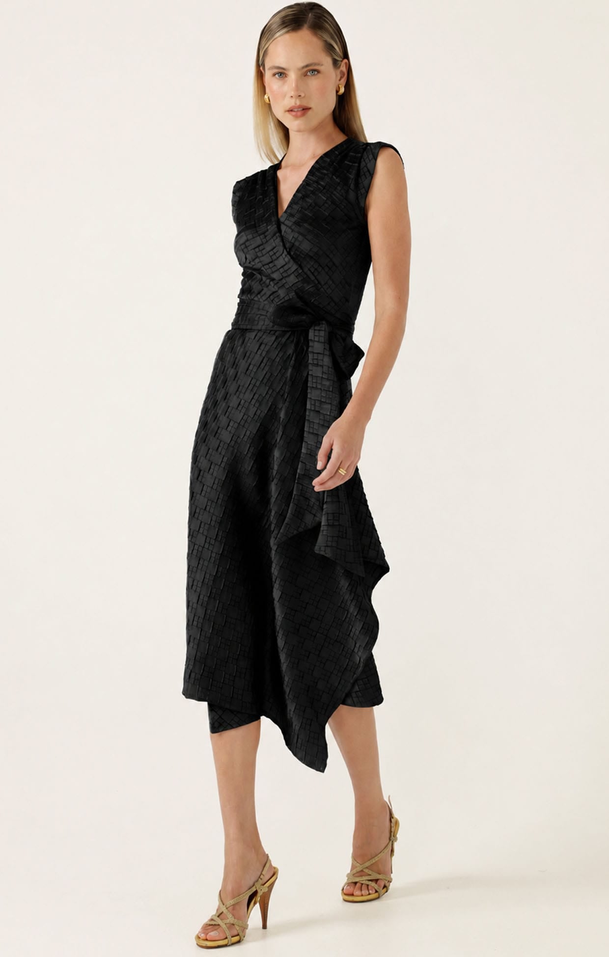 Dresses Multi Occasion CROWN WRAP DRESS IN BLACK