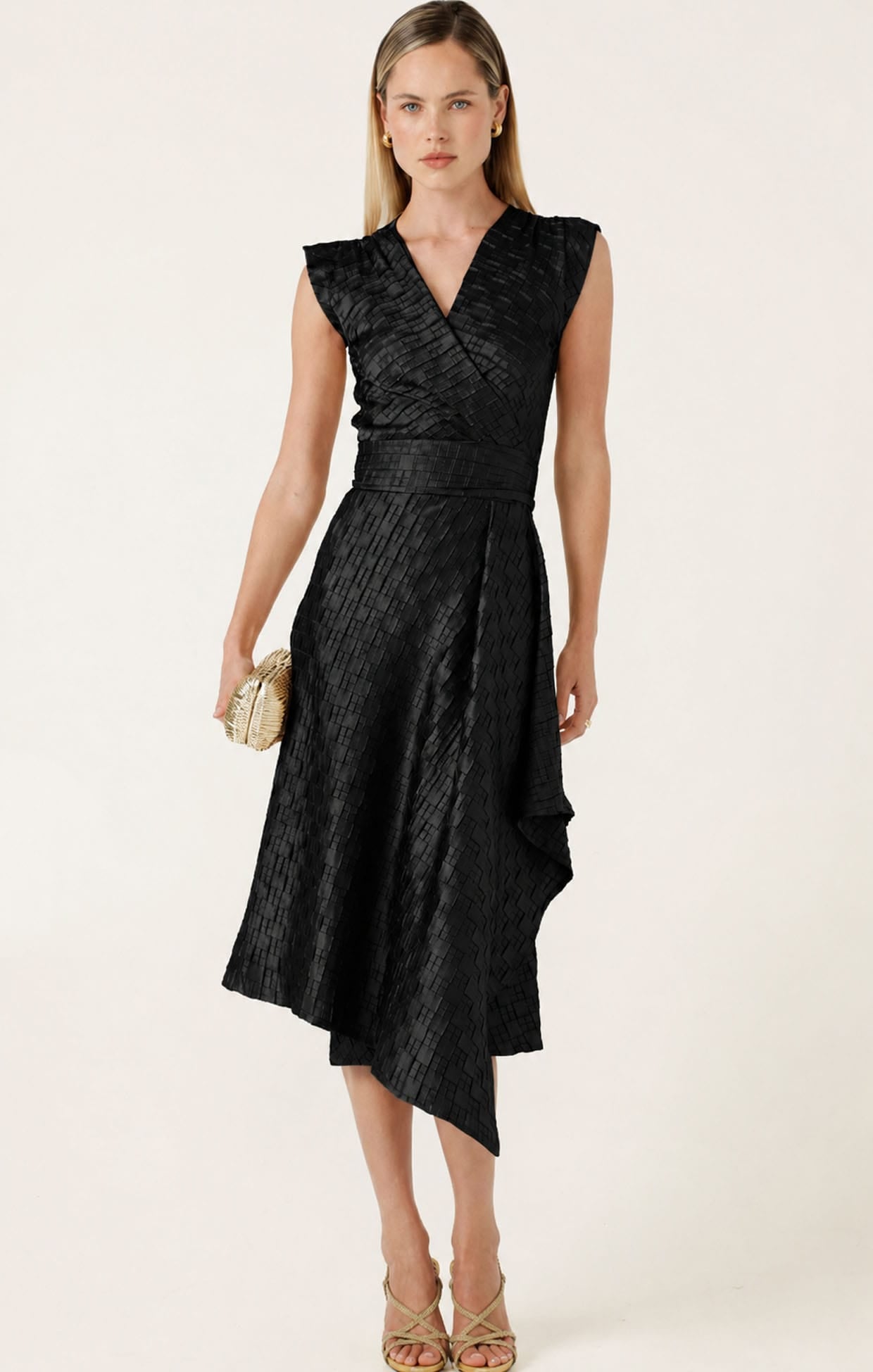 Dresses Multi Occasion CROWN WRAP DRESS IN BLACK