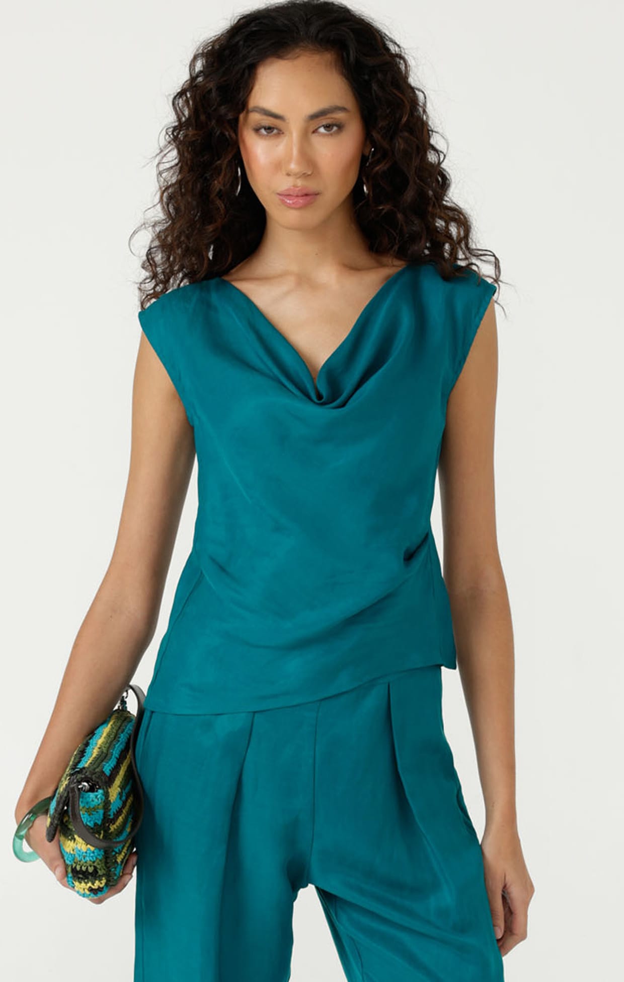 Tops Multi Occasion CYPRUS TOP IN PEACOCK