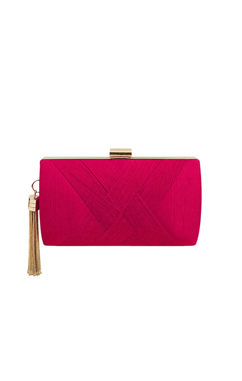 Bags OS / HIBISCUS PINK DEANNA EVENING BAG IN HIBISCUS PINK