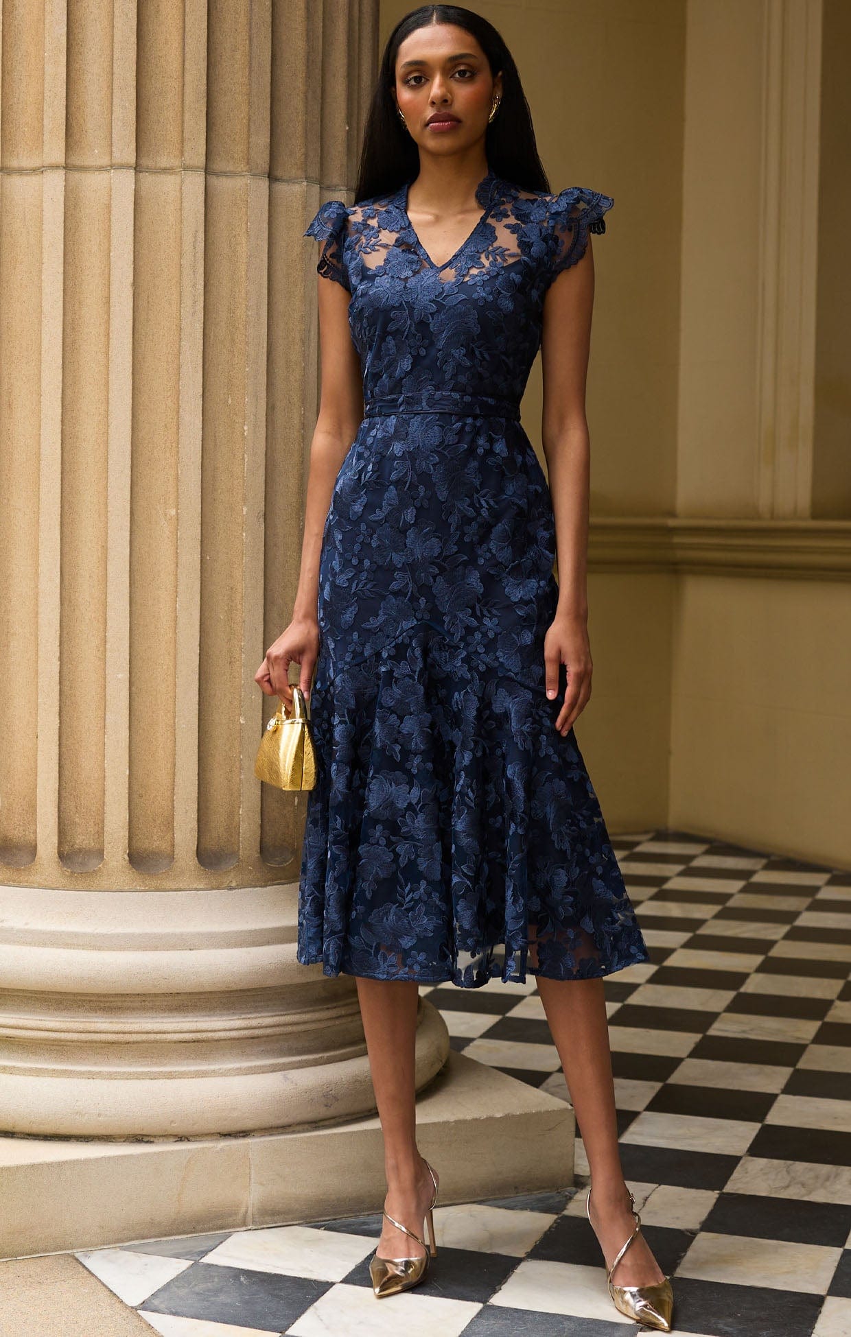 Dresses Events DELPHINE DRESS NAVY