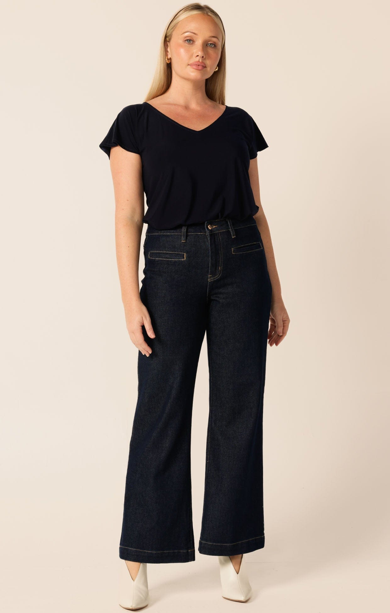Pants Multi Occasion FREYA WIDE LEG JEAN IN INDIGO
