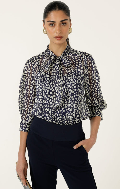 Tops Multi Occasion GABRIELLE BLOUSE IN NAVY