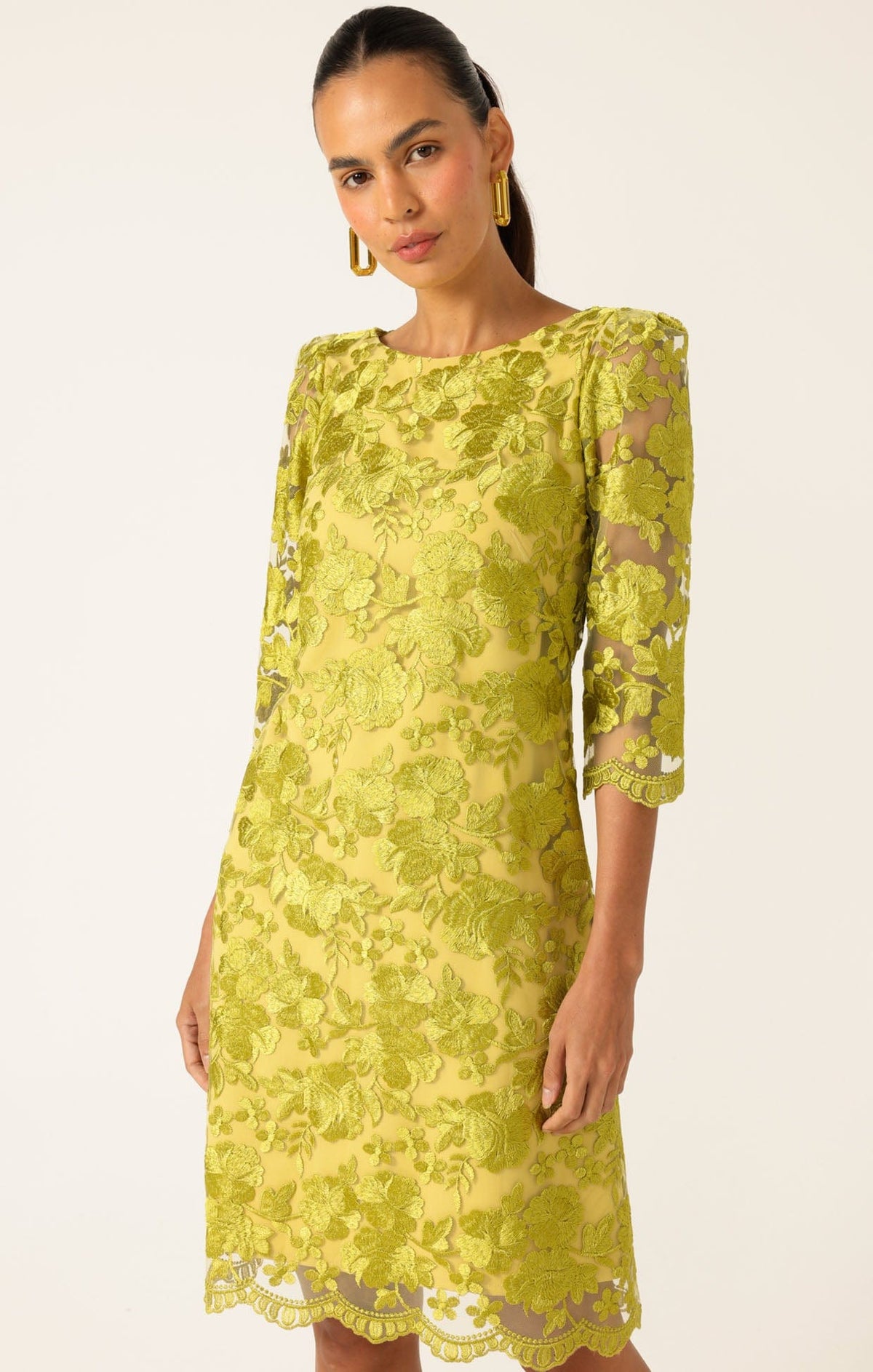 Dresses Events LAYLA SHIFT DRESS CHARTREUSE