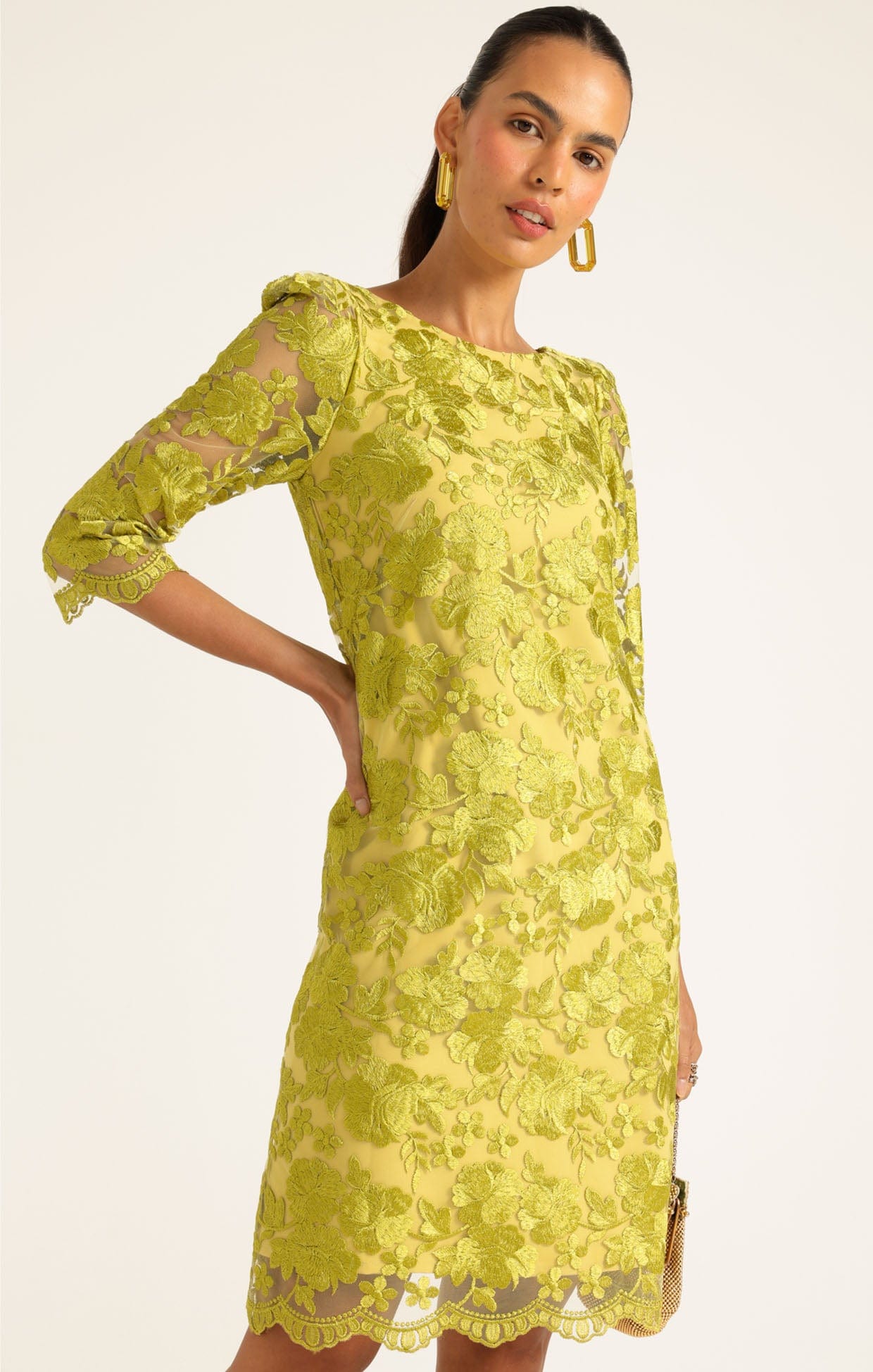 Dresses Events LAYLA SHIFT DRESS CHARTREUSE
