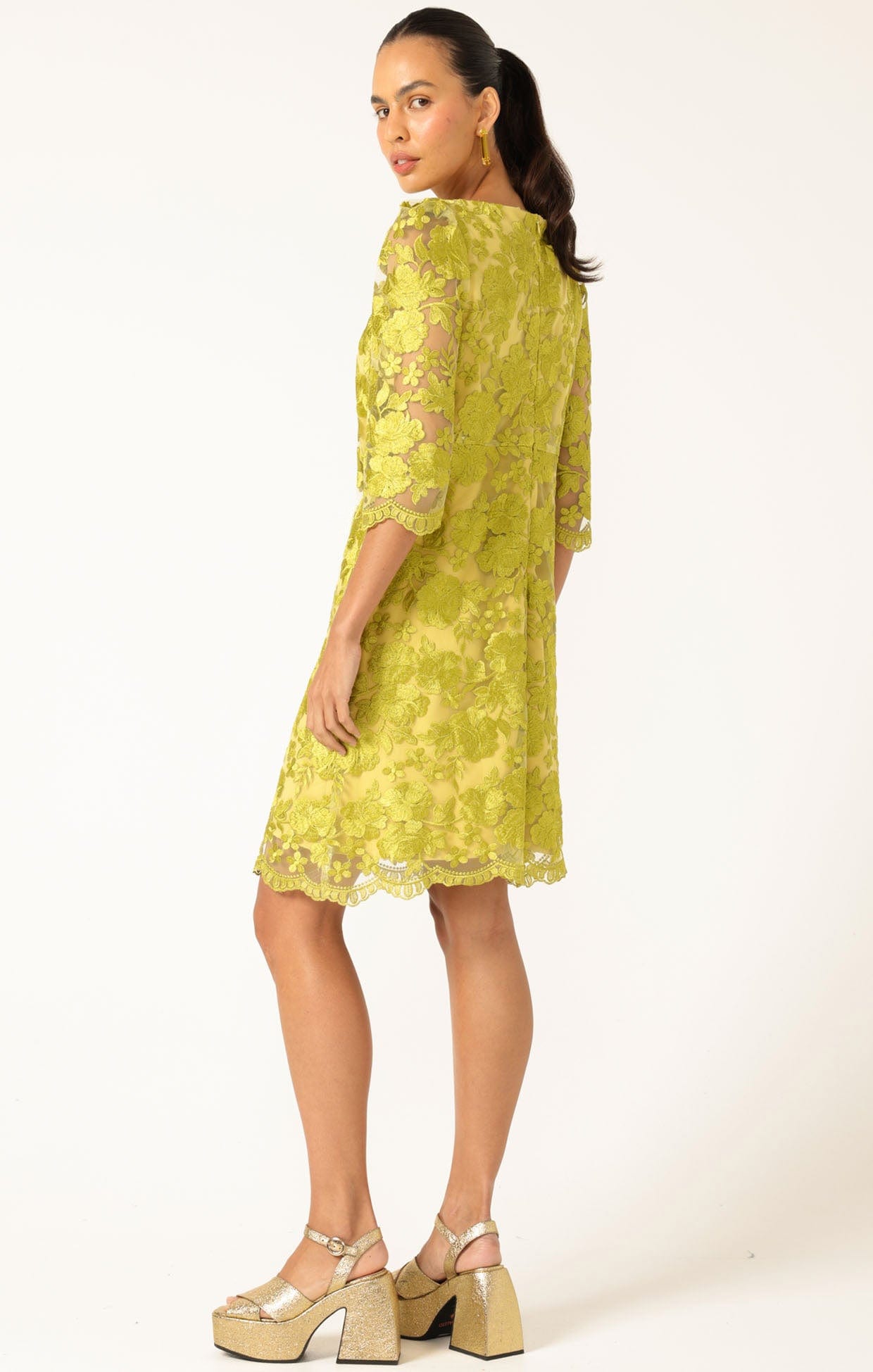 Dresses Events LAYLA SHIFT DRESS CHARTREUSE