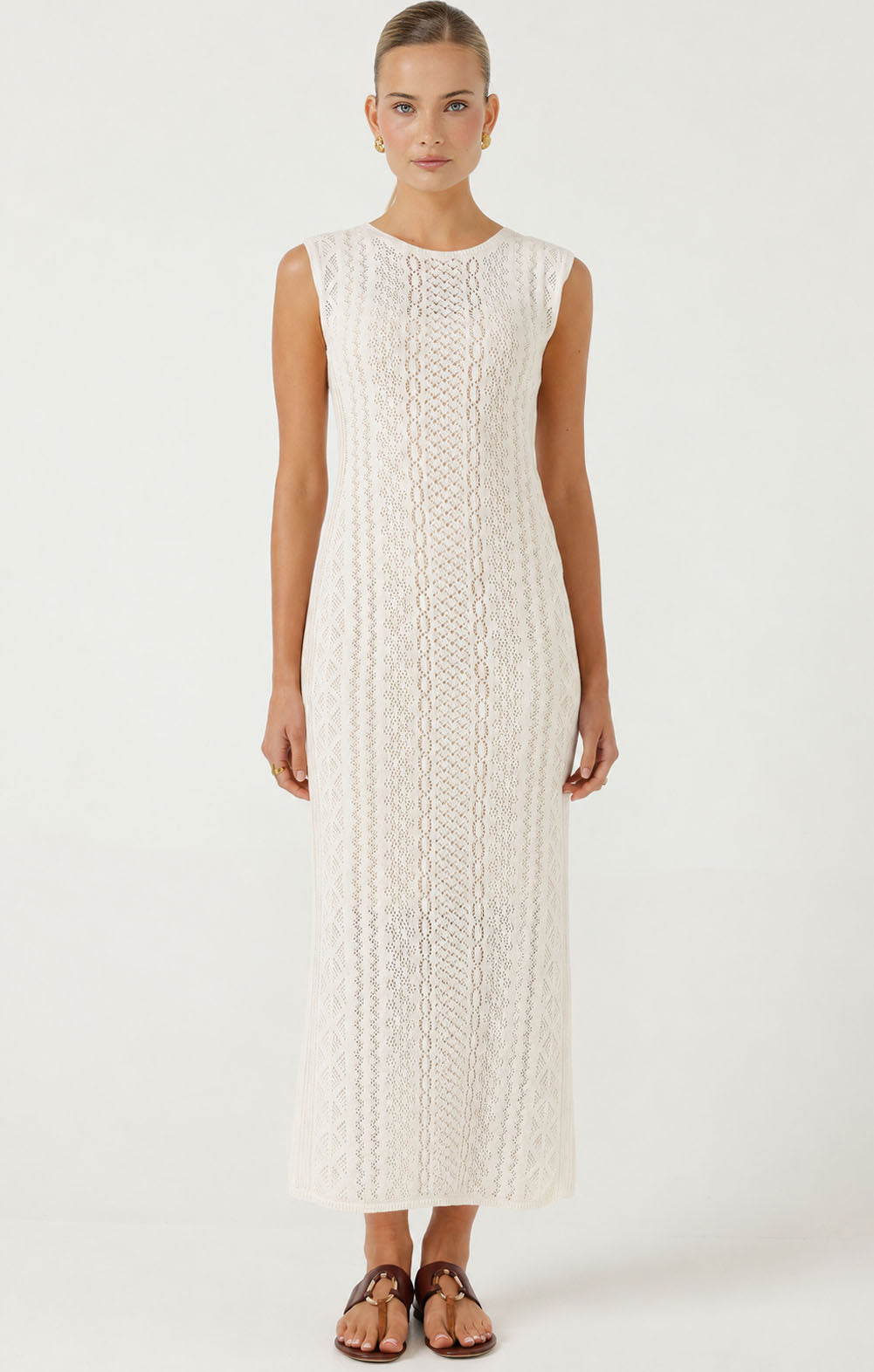LONG WEEKEND KNIT DRESS IN NATURAL