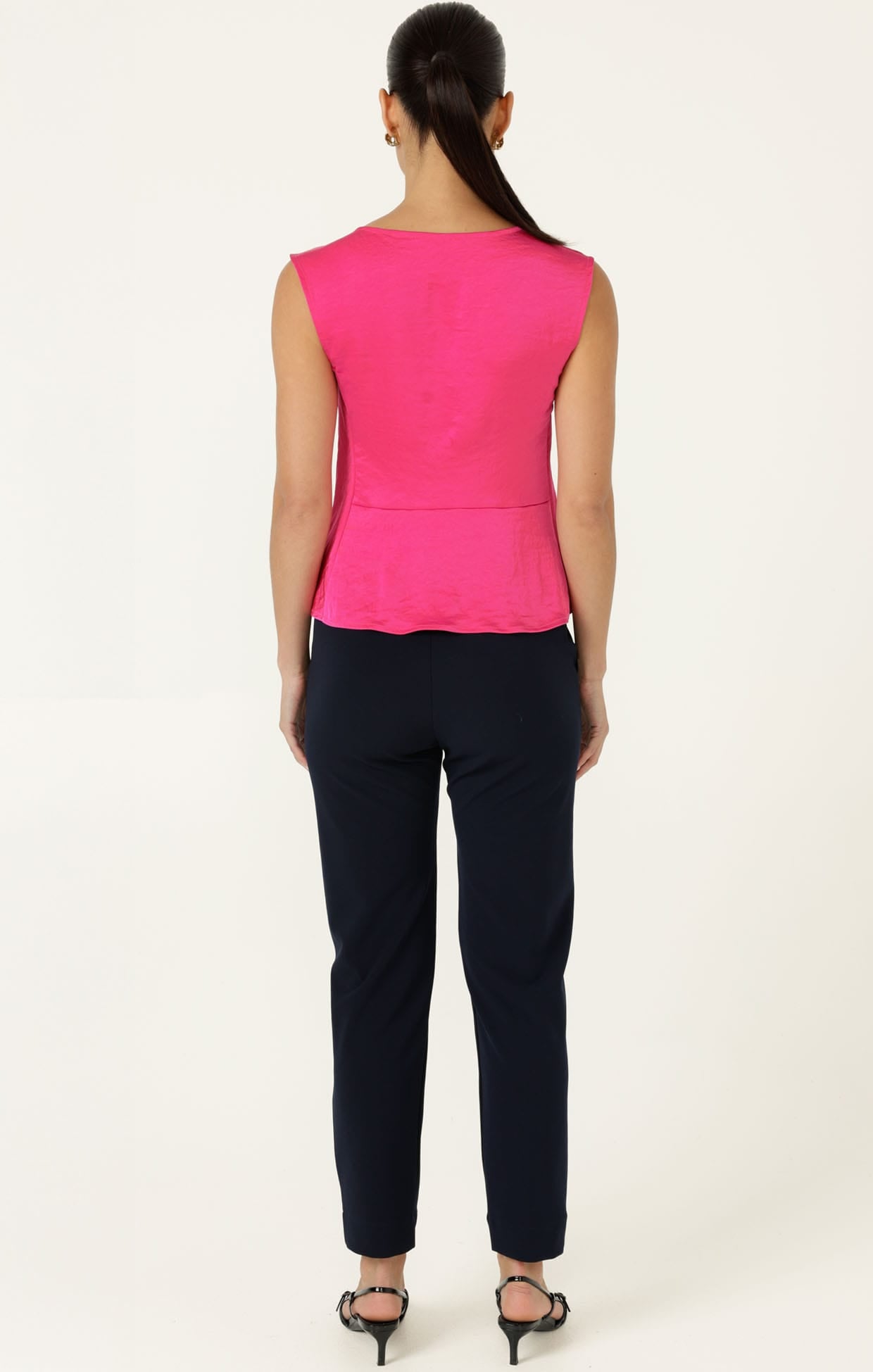 Tops Multi Occasion LUXE COWL BIAS TOP IN PINK